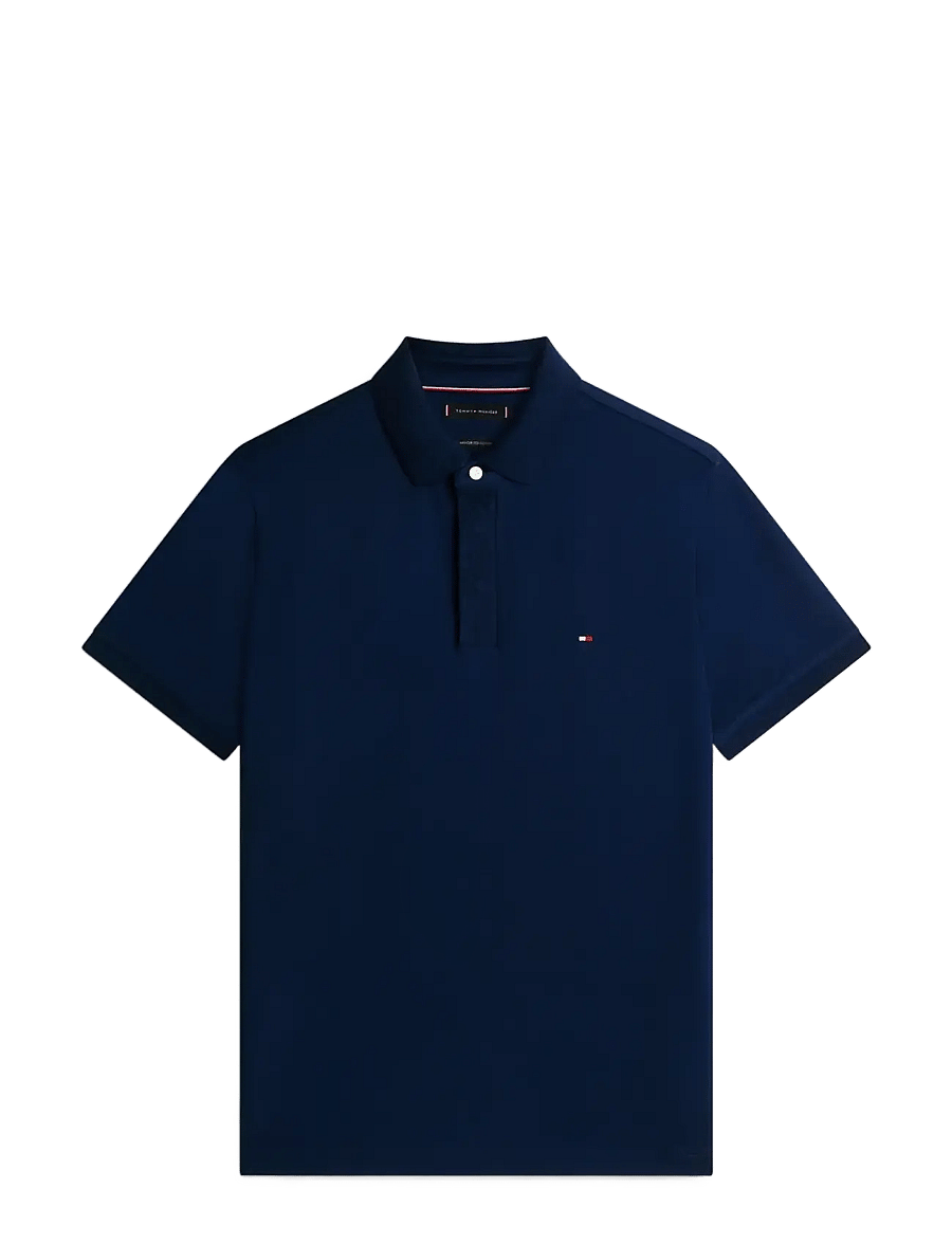 Tommy Hilfiger - JACQUARD HIDDEN PLACKET REG POLO - kortærmede poloer - carbon navy - 1