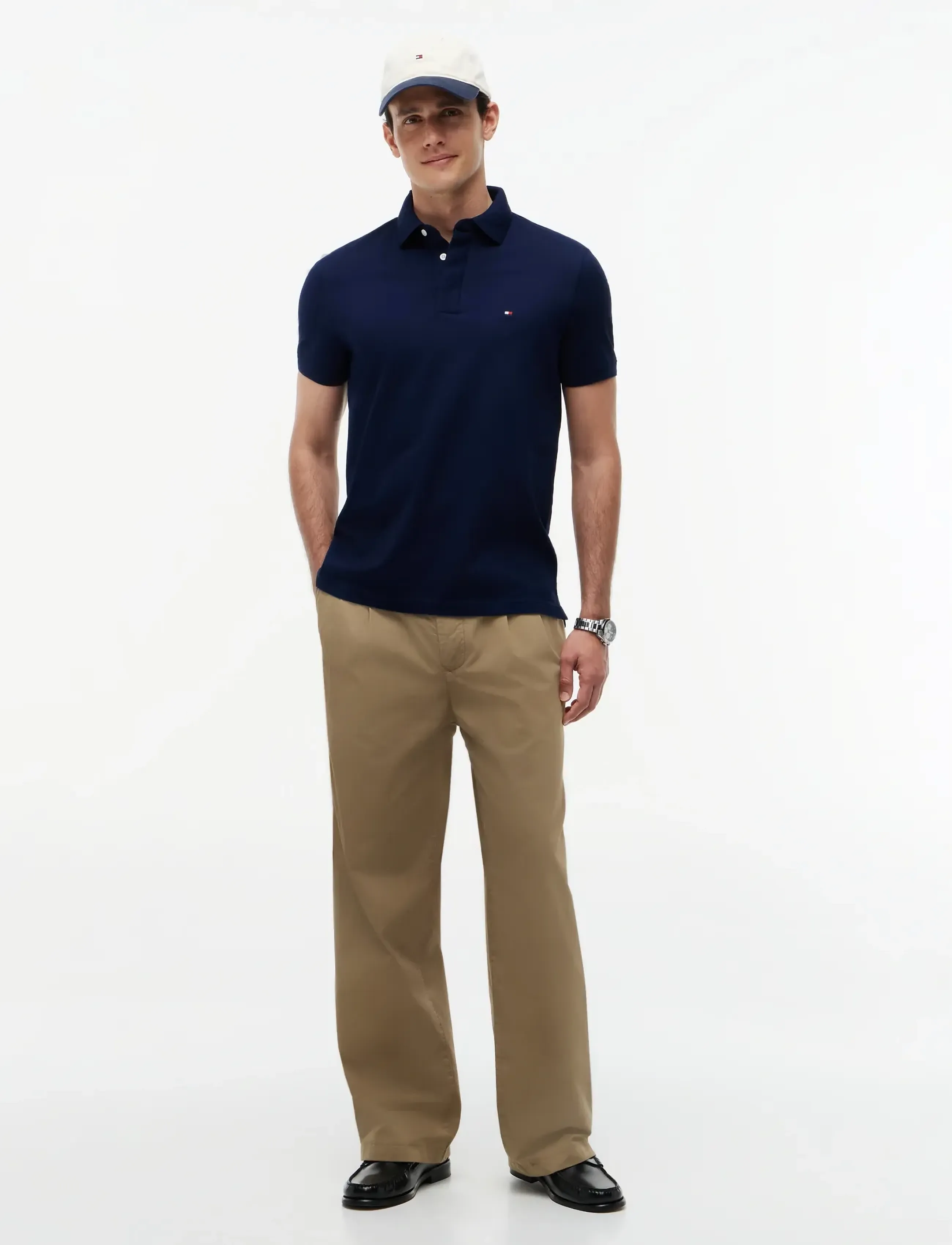 Tommy Hilfiger - JACQUARD HIDDEN PLACKET REG POLO - kortærmede poloer - carbon navy - 4