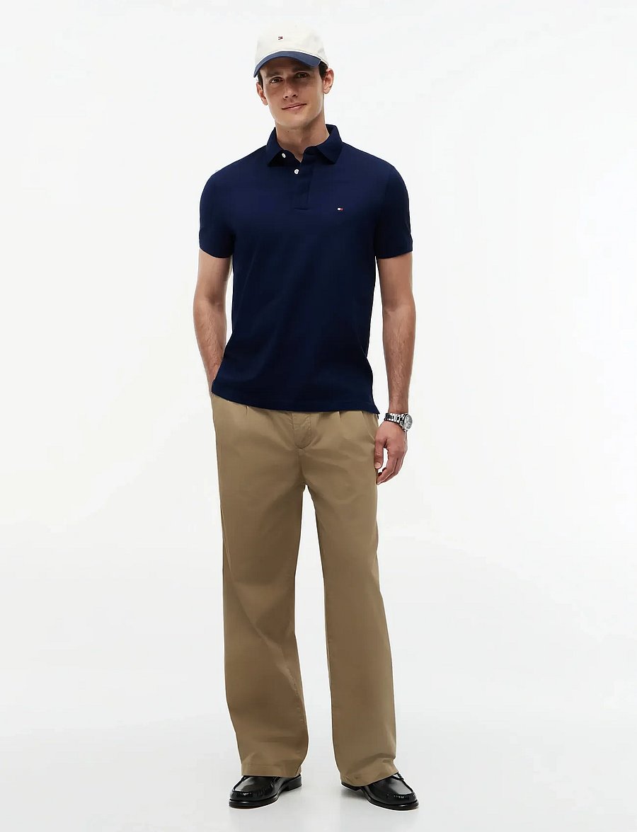 Tommy Hilfiger - JACQUARD HIDDEN PLACKET REG POLO - kortærmede poloer - carbon navy - 4