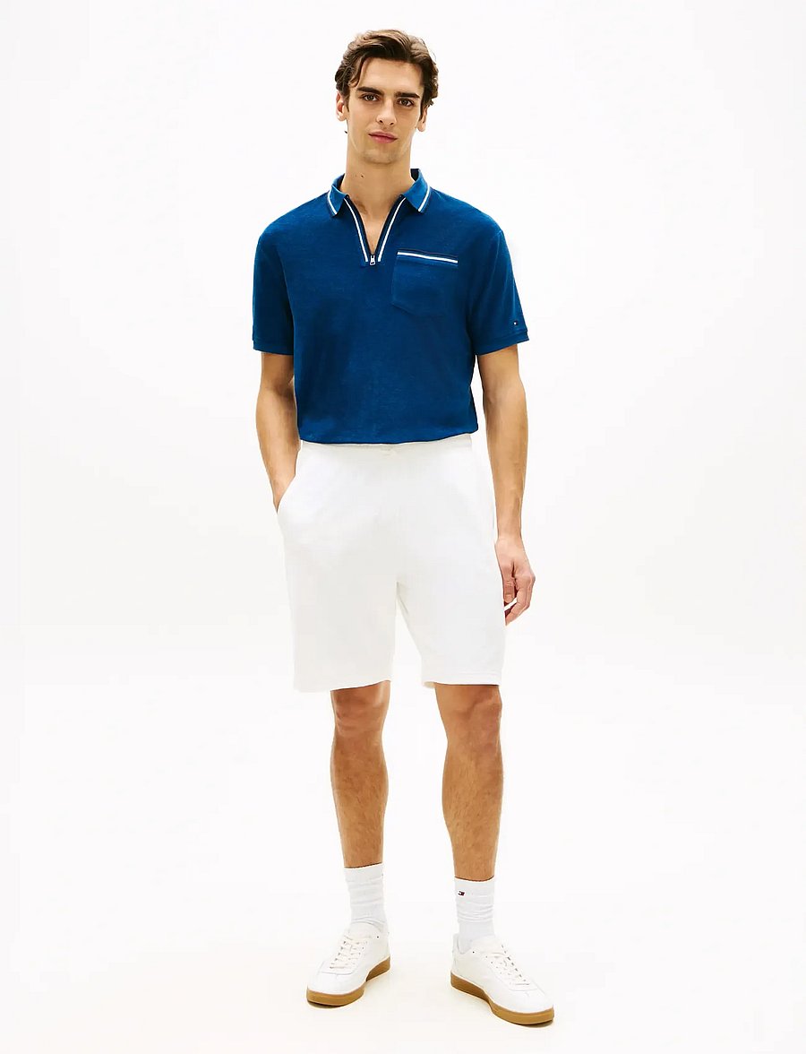Tommy Hilfiger - TOWELLING ZIP CLASSIC FIT - kortærmede poloer - blue jean - 3