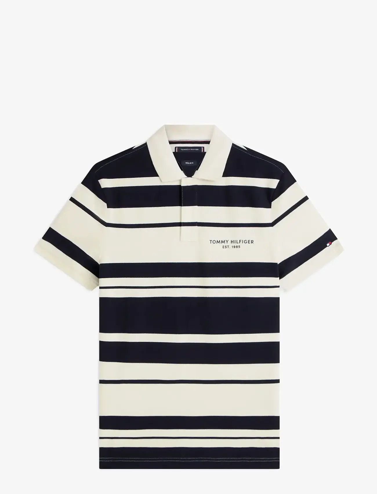 Tommy Hilfiger - PIQUE MULTI STRIPE REG POLO - kurzärmelig - ivory petal   desert sky - 1