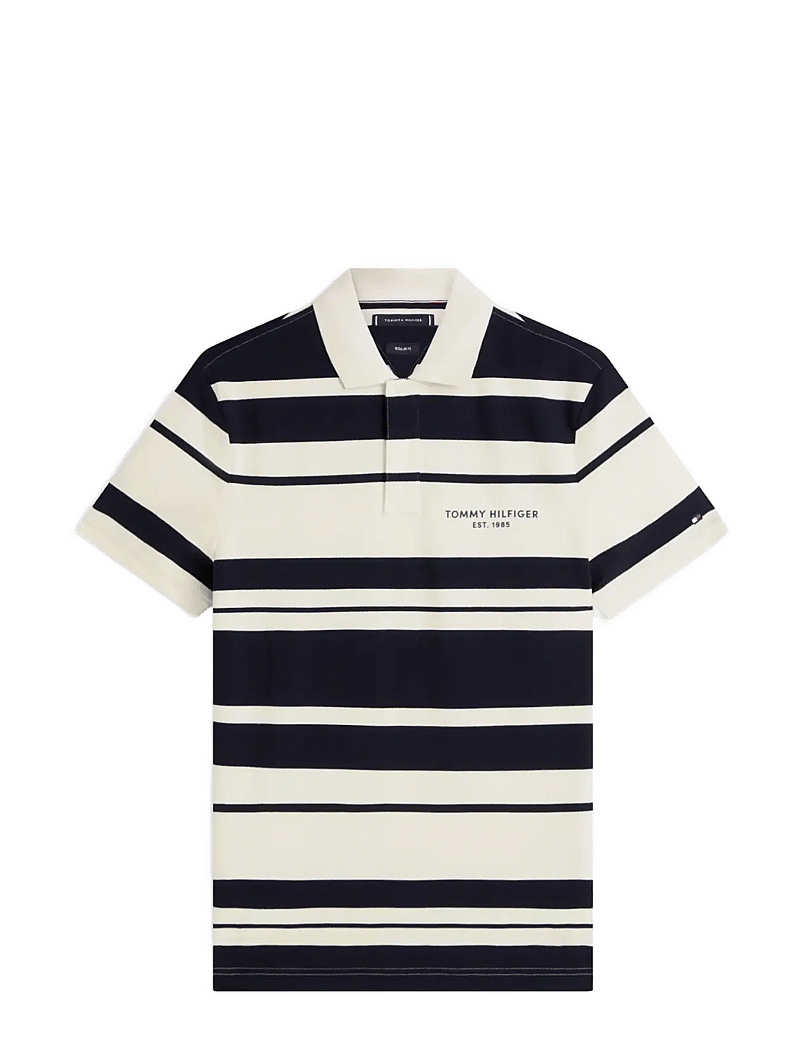 Tommy Hilfiger - PIQUE MULTI STRIPE REG POLO - kurzärmelig - ivory petal desert sky - 1
