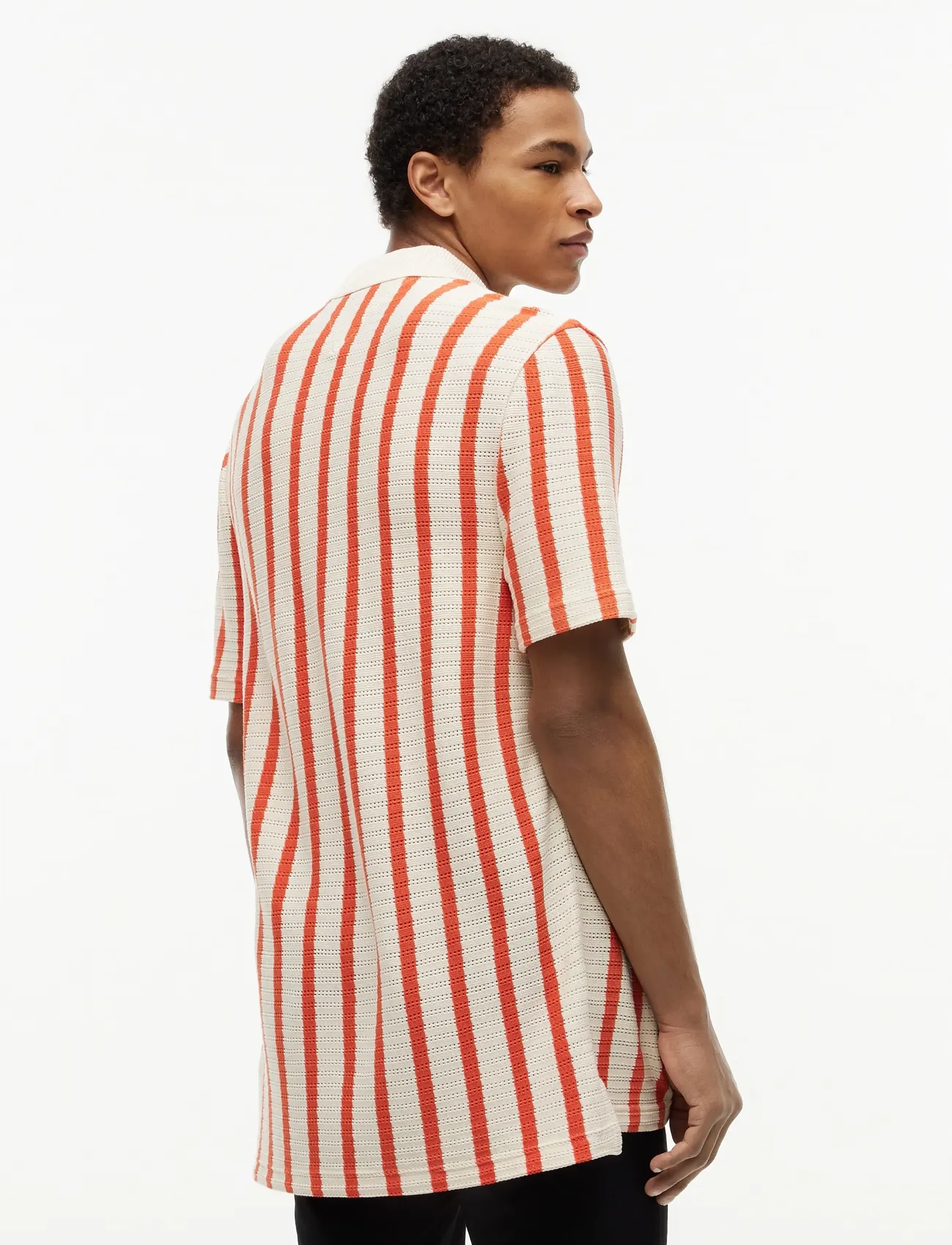 Open Knit Relaxed Fit Polo 2