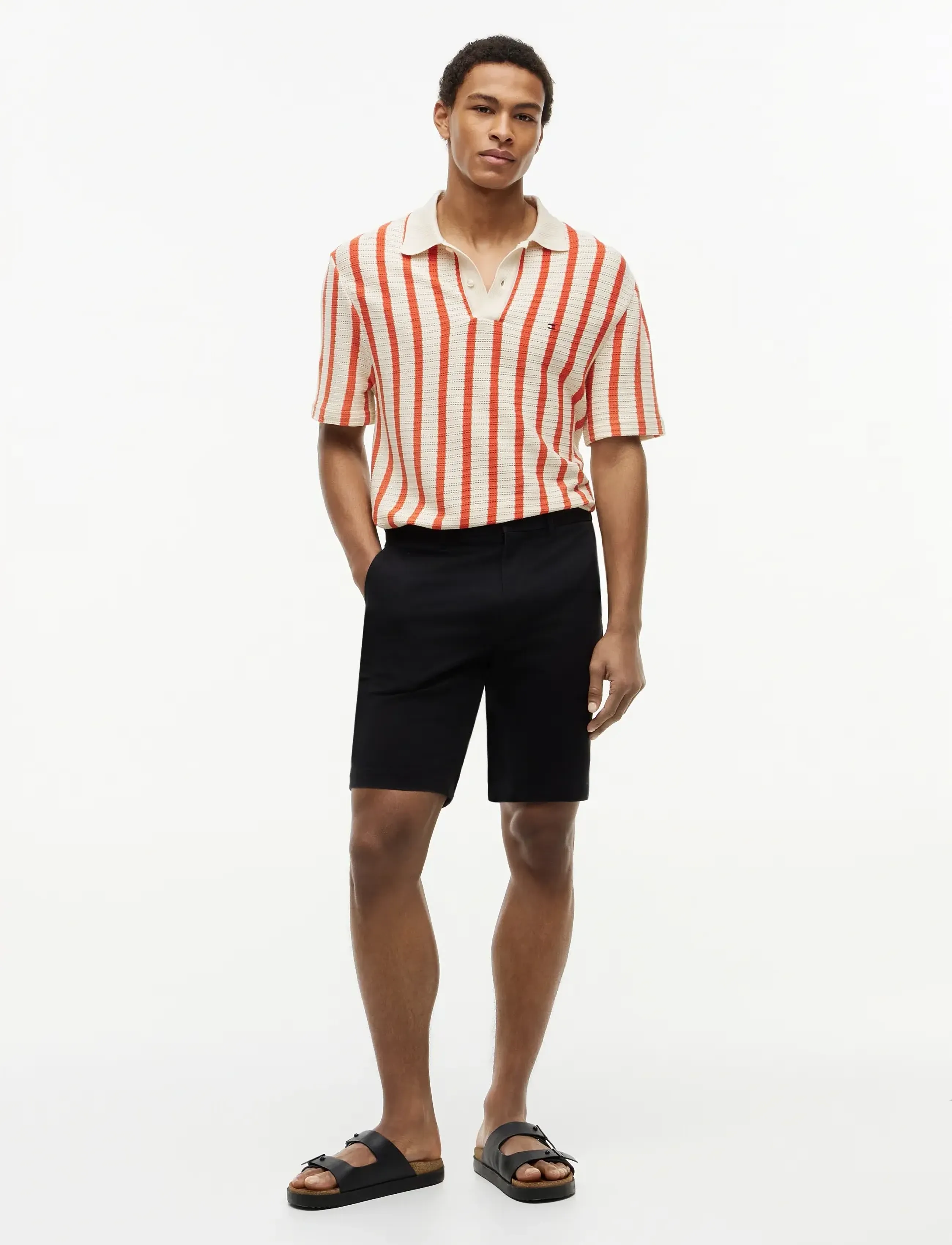 Open Knit Relaxed Fit Polo 4