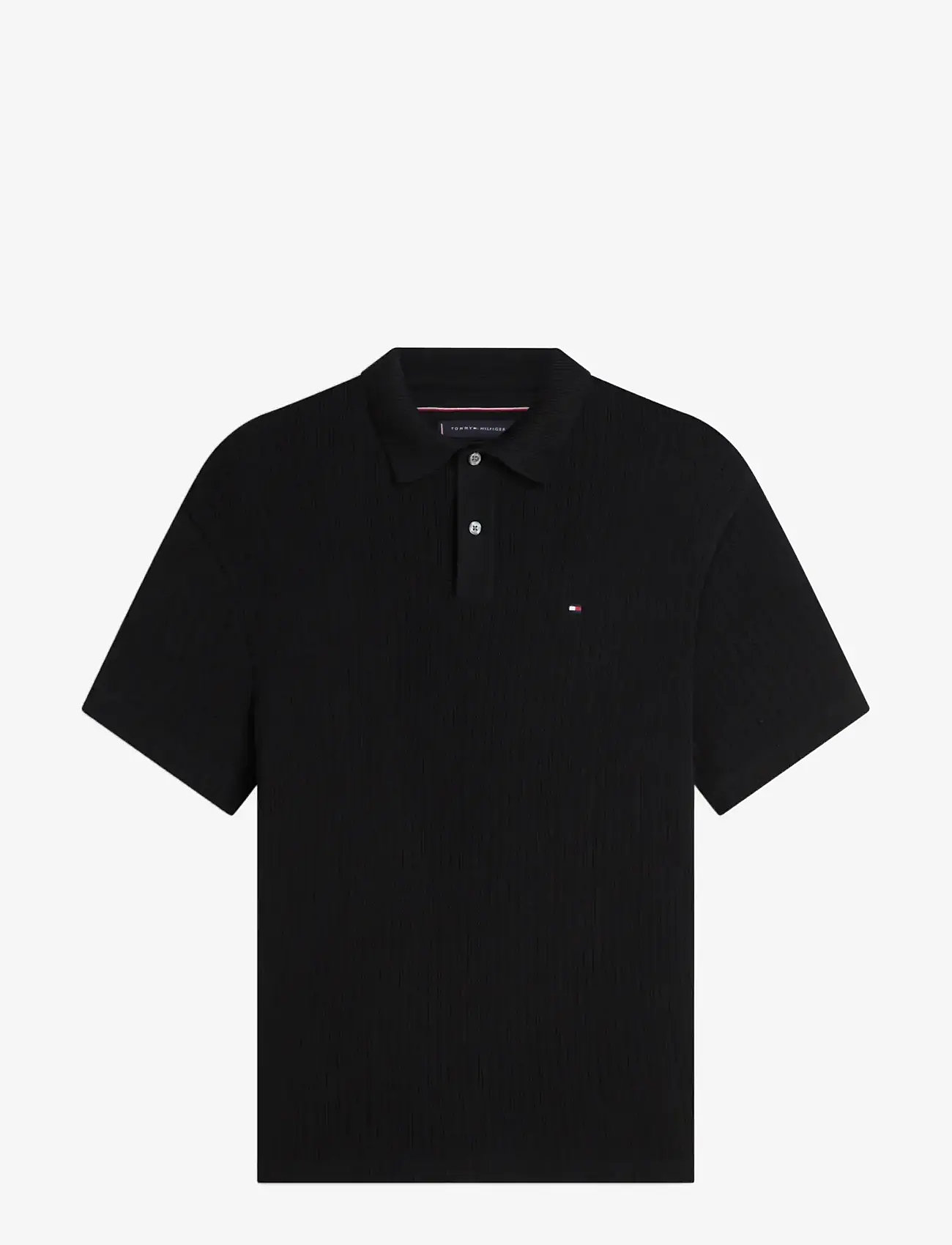 Tommy Hilfiger - OPEN KNIT RELAXED FIT POLO - polostrik - black - 1