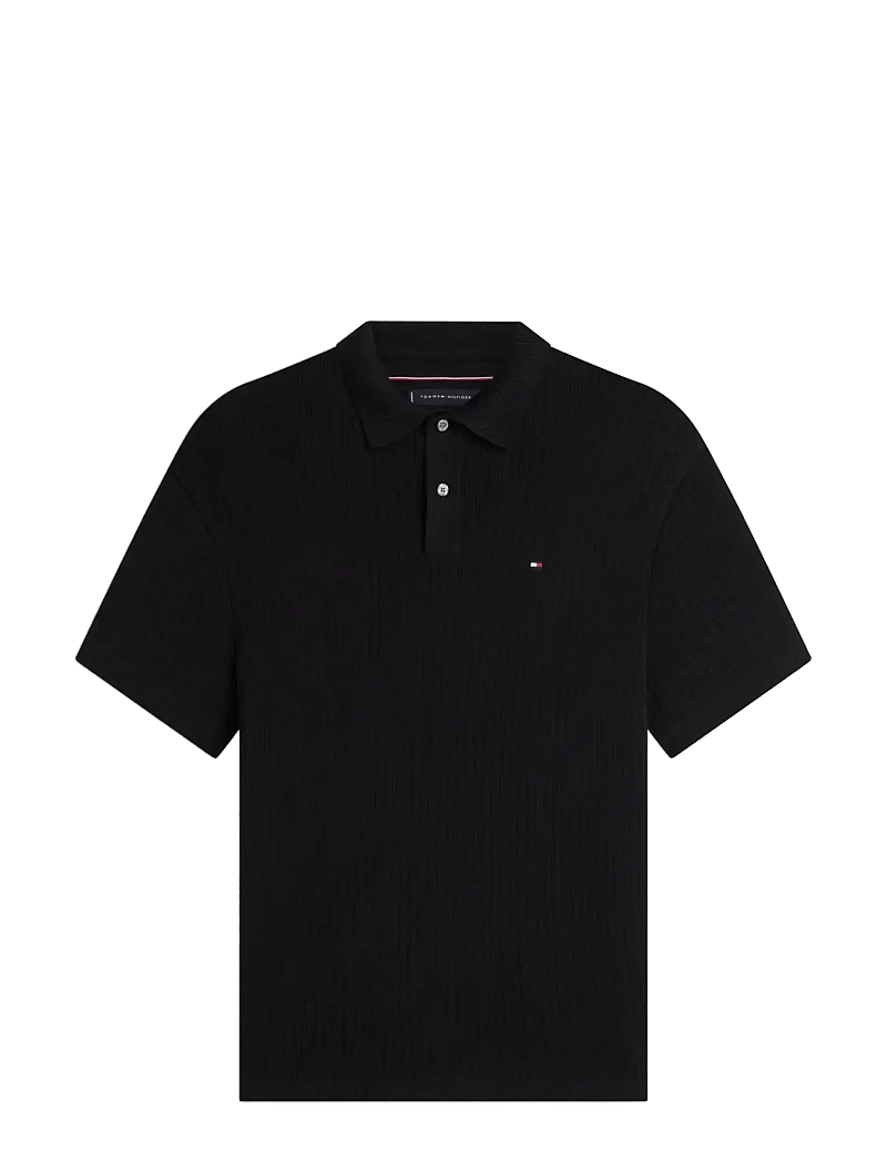 Tommy Hilfiger - OPEN KNIT RELAXED FIT POLO - polostrik - black - 1