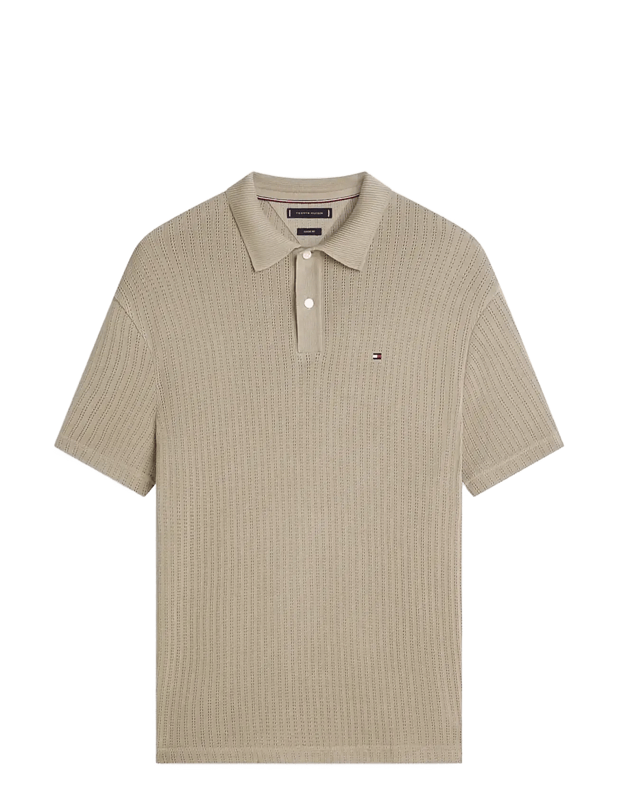 Tommy Hilfiger - OPEN KNIT RELAXED FIT POLO - polostrik - keystone - 1