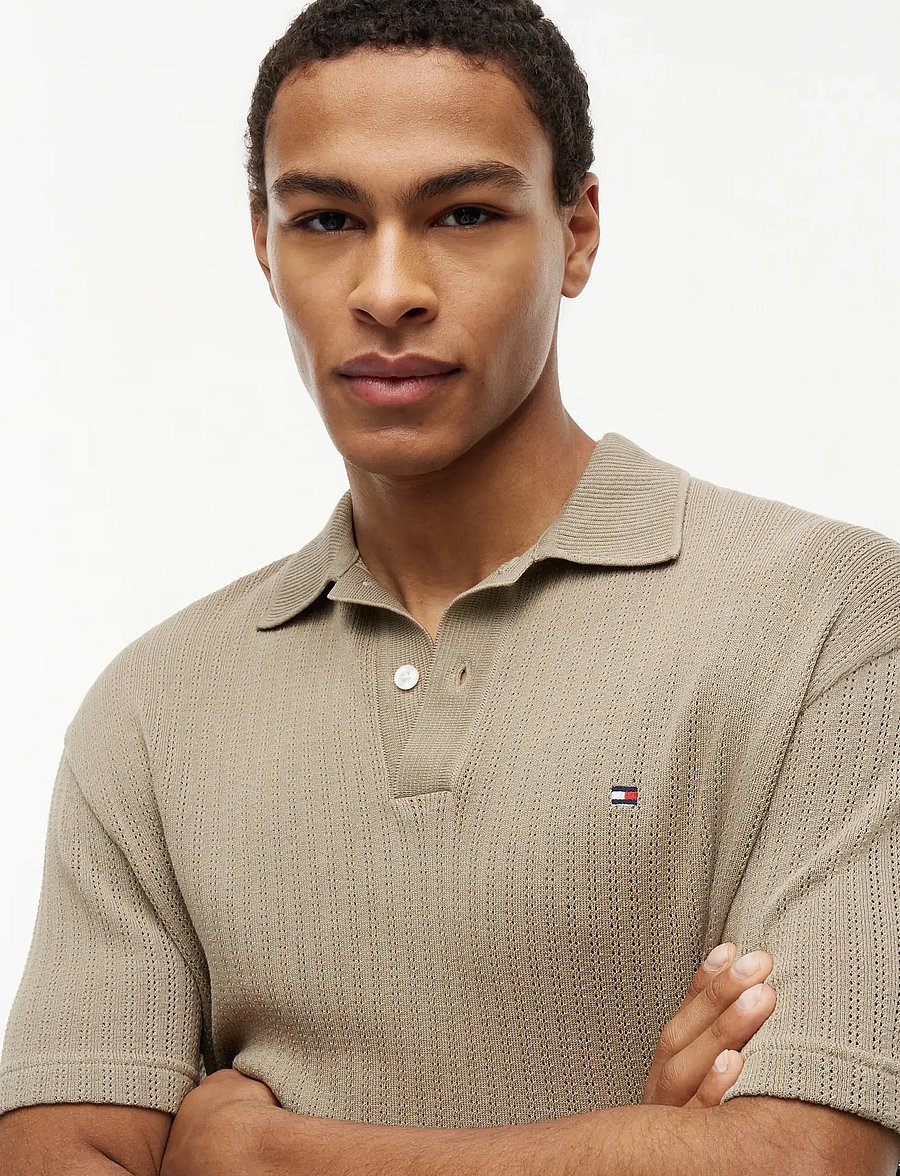 Tommy Hilfiger - OPEN KNIT RELAXED FIT POLO - polostrik - keystone - 3