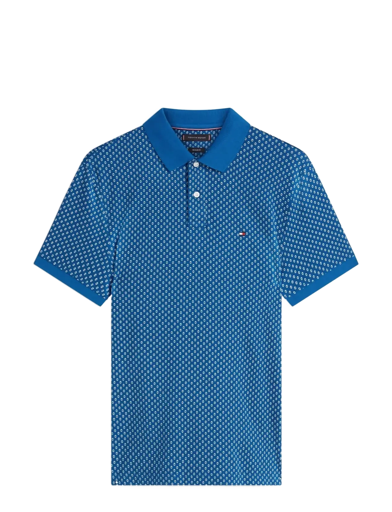 Tommy Hilfiger - AOP INTERLOCK REG POLO - kortærmede poloer - blue jean with aop - 1