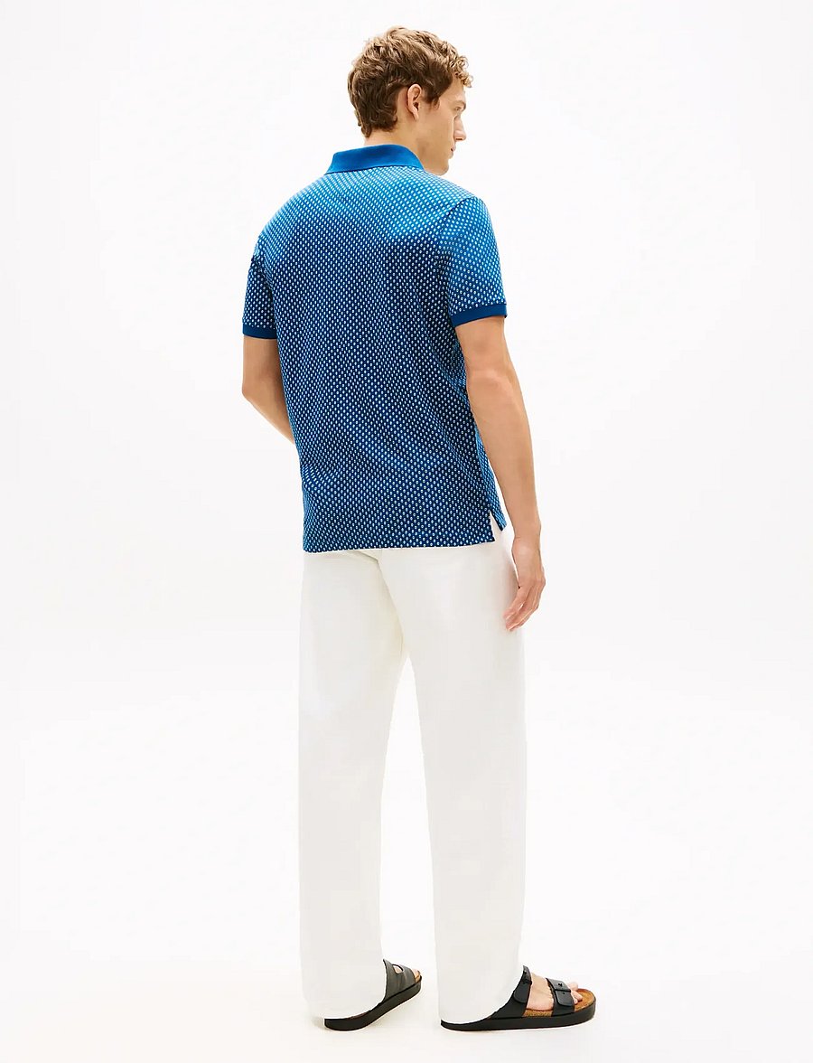 Tommy Hilfiger - AOP INTERLOCK REG POLO - kortærmede poloer - blue jean with aop - 2