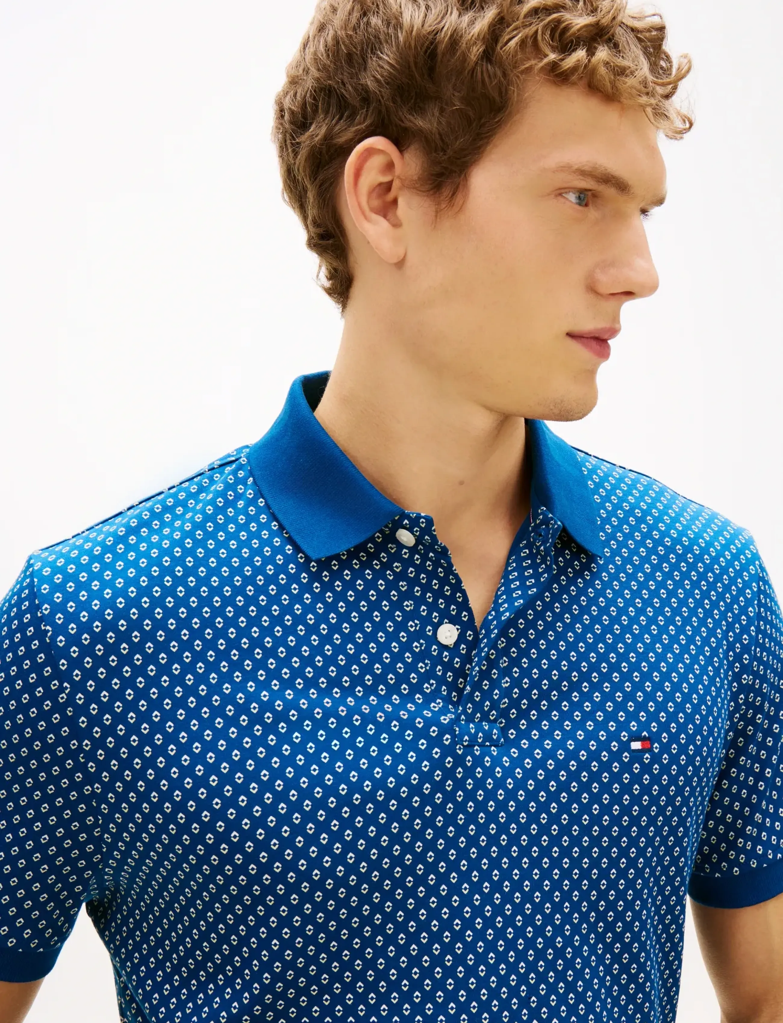 Tommy Hilfiger - AOP INTERLOCK REG POLO - kortærmede poloer - blue jean with aop - 4