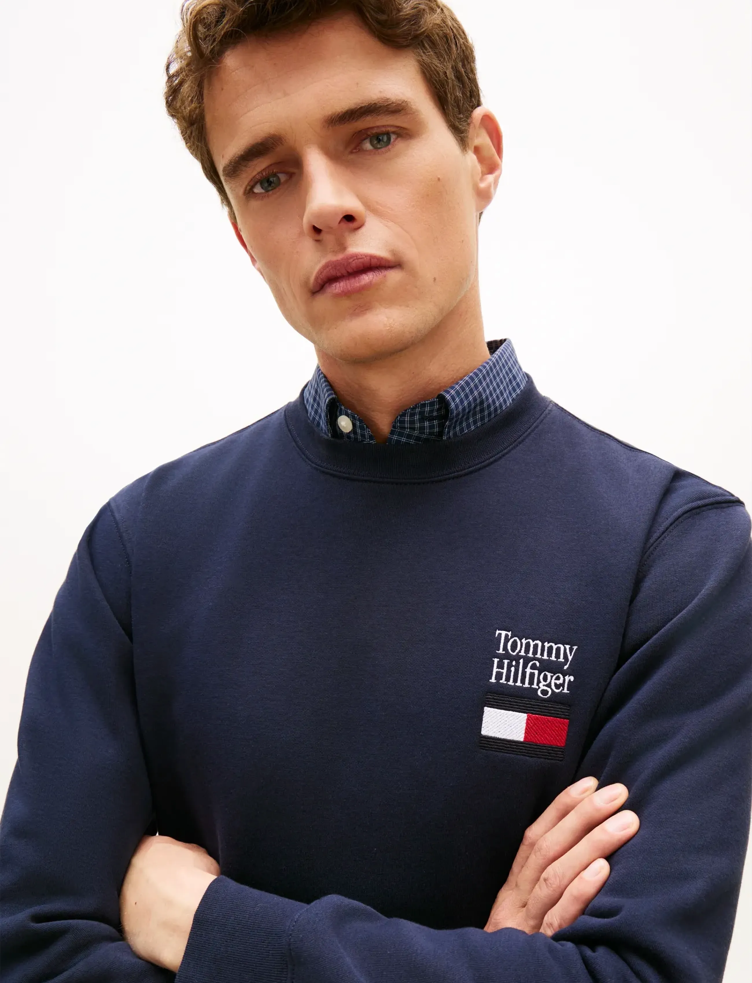 Tommy Hilfiger - TOMMY EMBRO FLAG SWEATSHIRT - dressipluusid - desert sky - 4