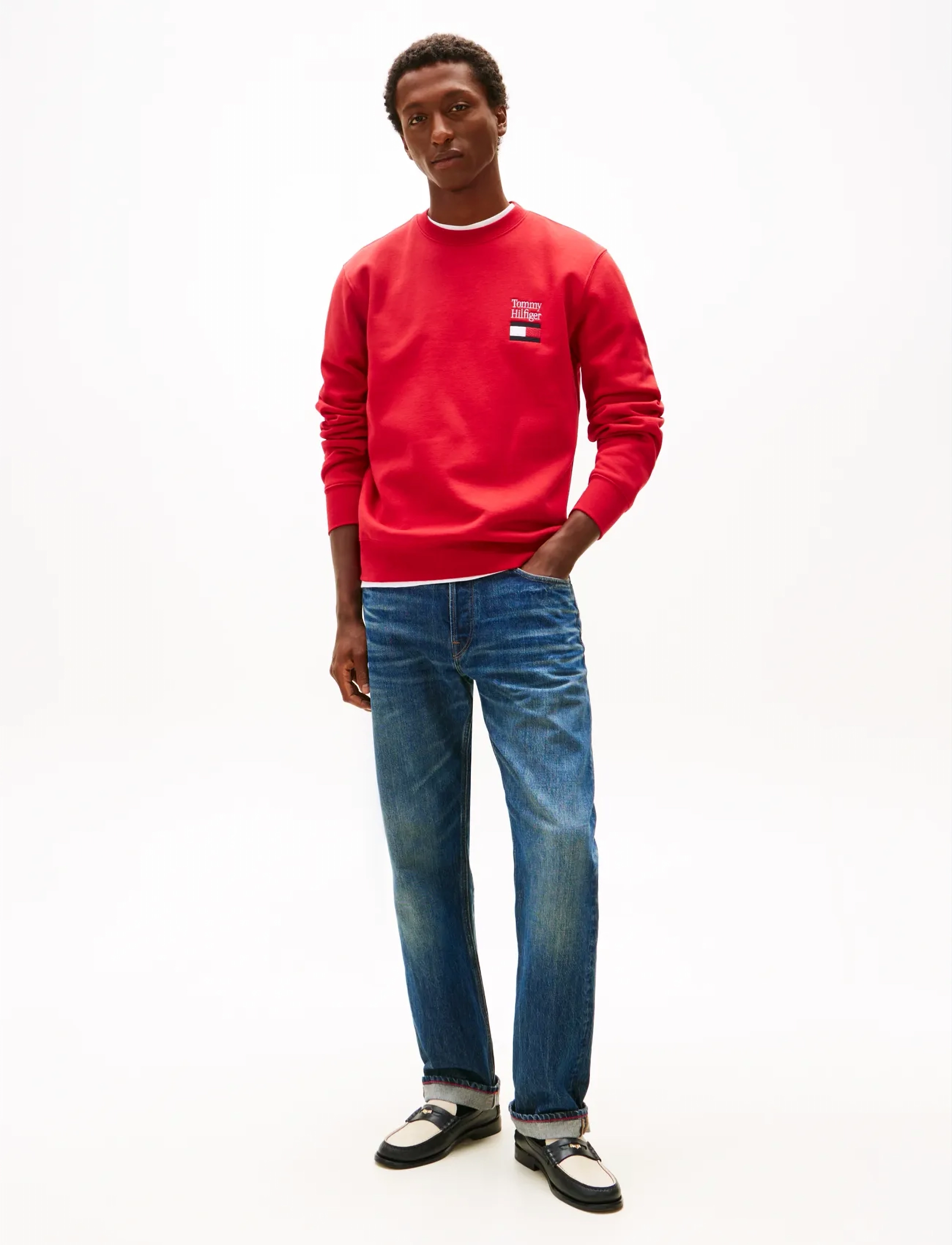 Tommy Hilfiger - TOMMY EMBRO FLAG SWEATSHIRT - shop by occasion - medium red - 2