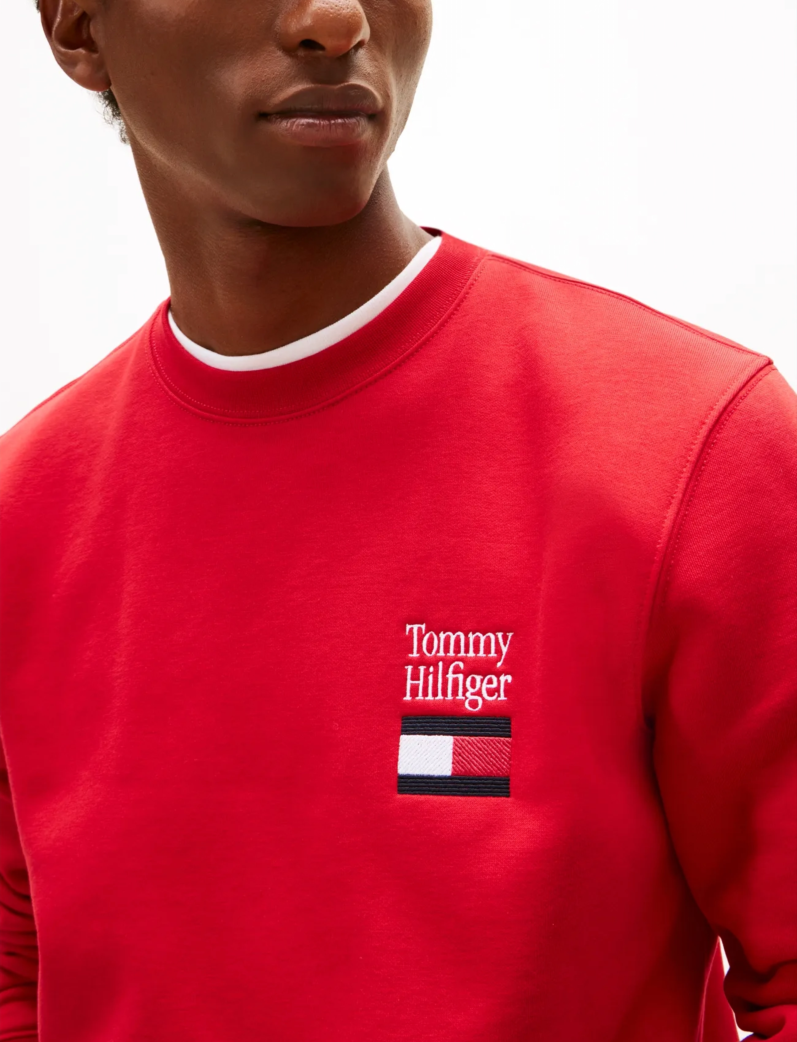Tommy Hilfiger - TOMMY EMBRO FLAG SWEATSHIRT - shop by occasion - medium red - 4
