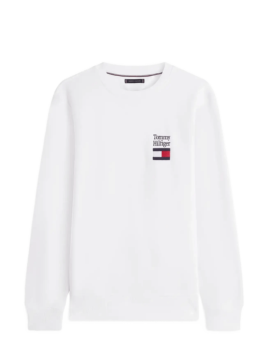 Tommy Hilfiger - TOMMY EMBRO FLAG SWEATSHIRT - dressipluusid - white - 1