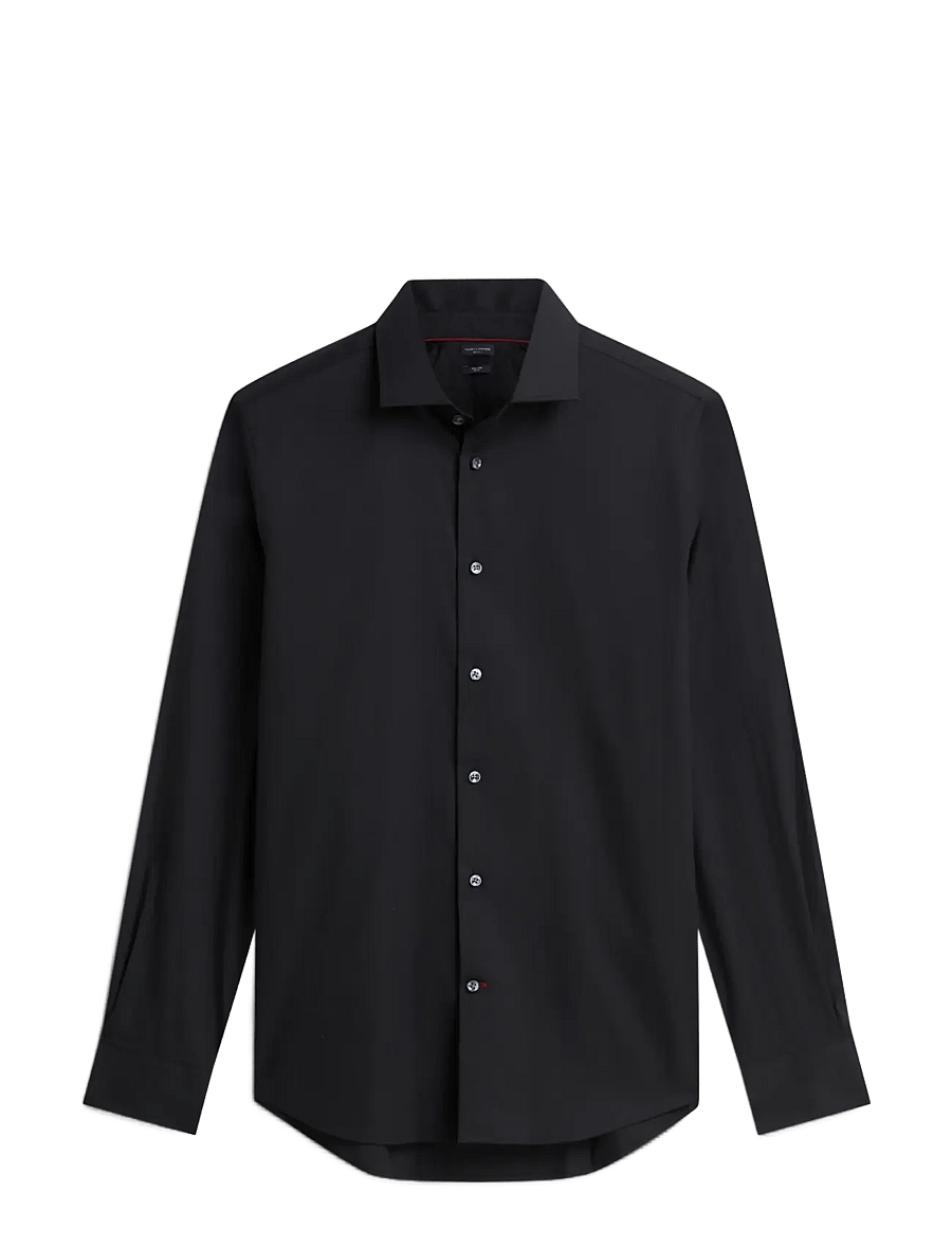 Tommy Hilfiger - NY FLEX COLLAR SOLID SHIRT - ametlikud särgid - black - 1