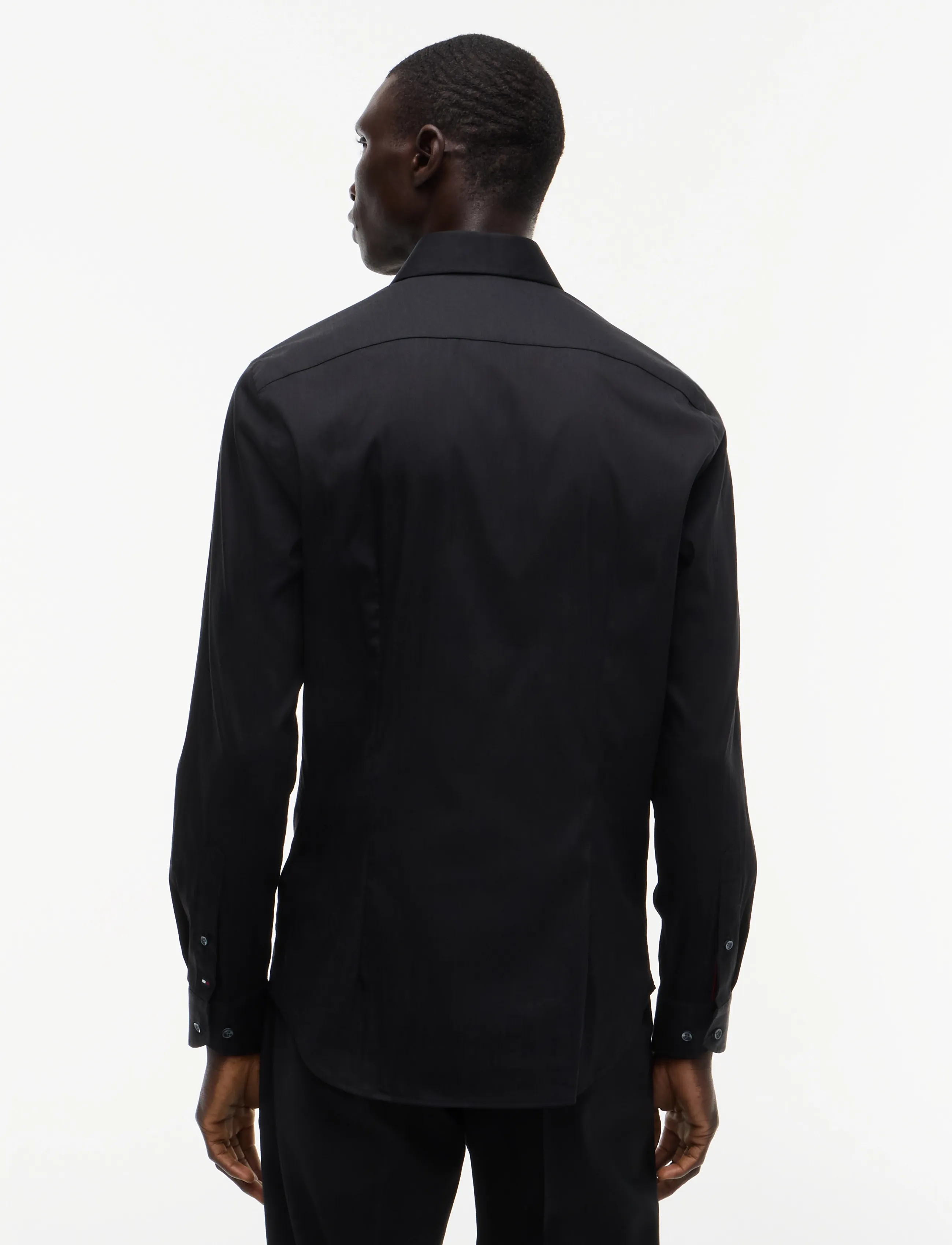 Tommy Hilfiger - NY FLEX COLLAR SOLID SHIRT - ametlikud särgid - black - 2