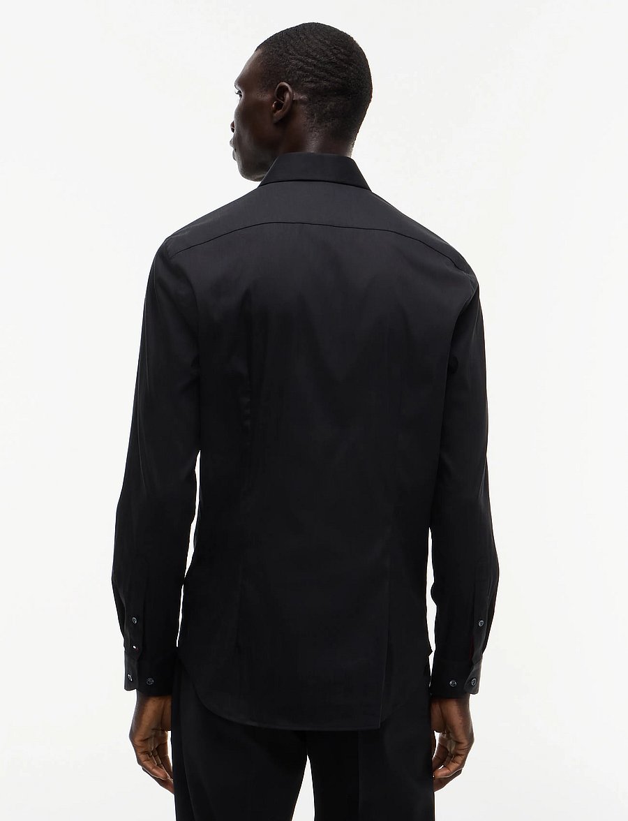 Tommy Hilfiger - NY FLEX COLLAR SOLID SHIRT - ametlikud särgid - black - 2