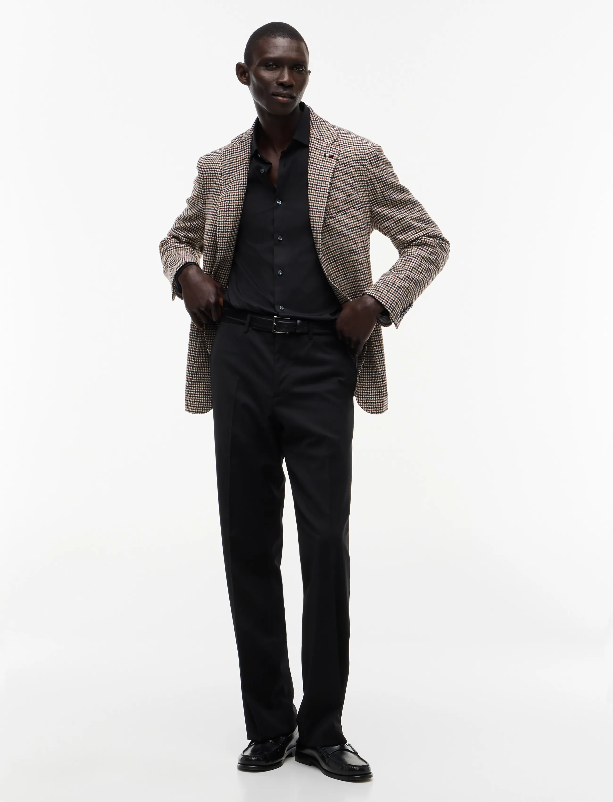 Tommy Hilfiger - NY FLEX COLLAR SOLID SHIRT - ametlikud särgid - black - 4