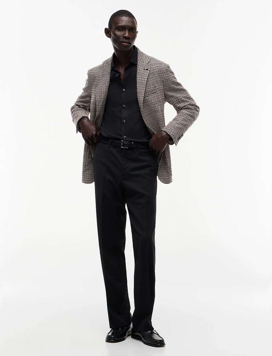 Tommy Hilfiger - NY FLEX COLLAR SOLID SHIRT - ametlikud särgid - black - 4