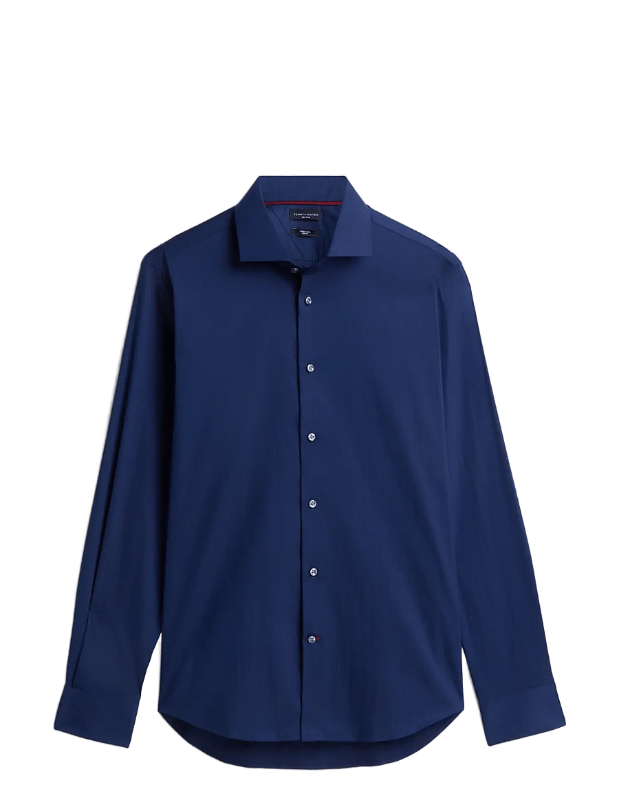 Tommy Hilfiger - NY FLEX COLLAR SOLID SHIRT - formelle hemden - carbon navy - 1
