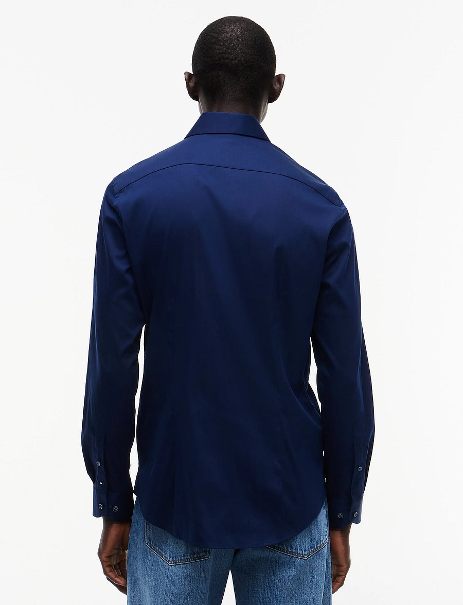 Tommy Hilfiger - NY FLEX COLLAR SOLID SHIRT - formelle hemden - carbon navy - 2