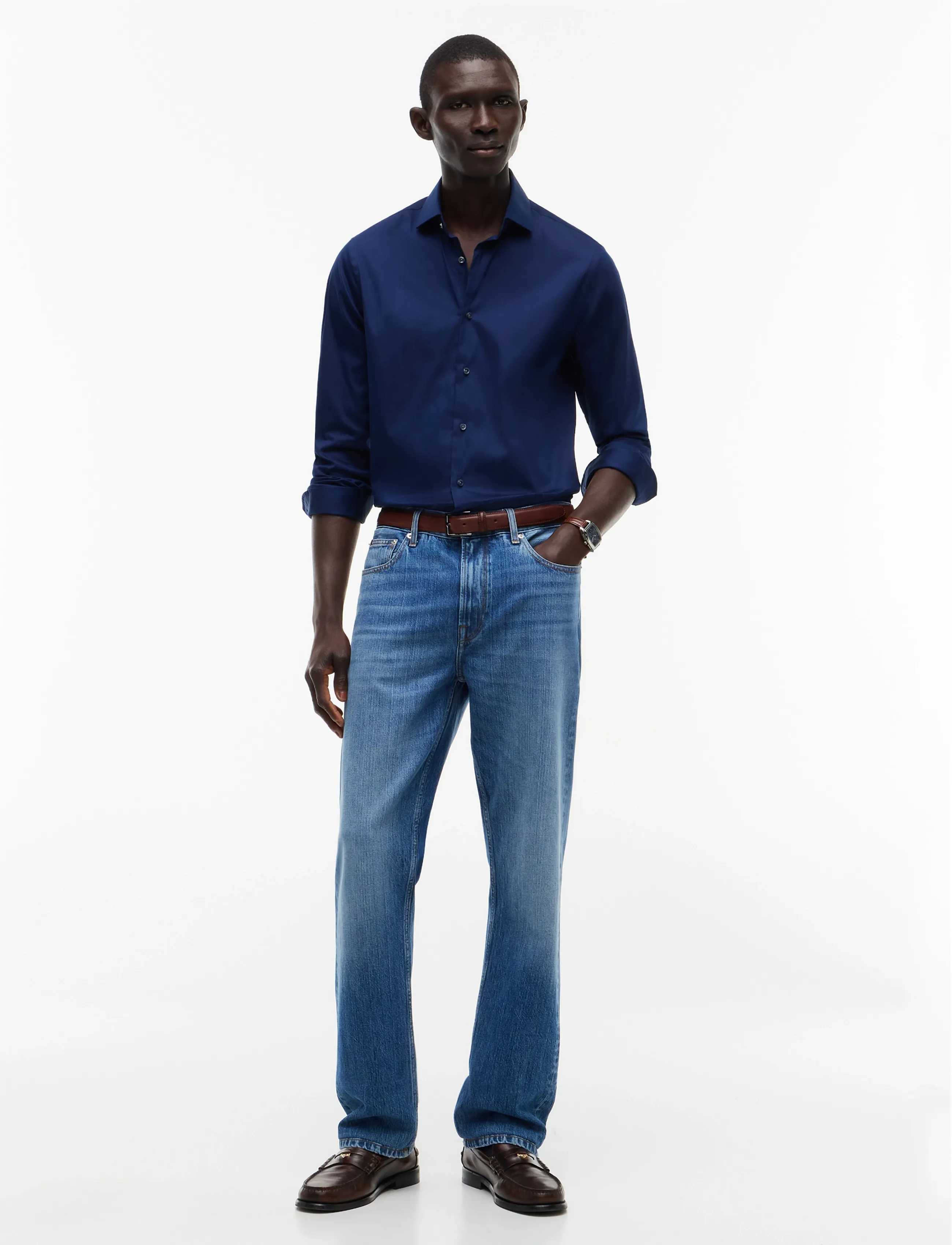 Tommy Hilfiger - NY FLEX COLLAR SOLID SHIRT - formelle hemden - carbon navy - 4