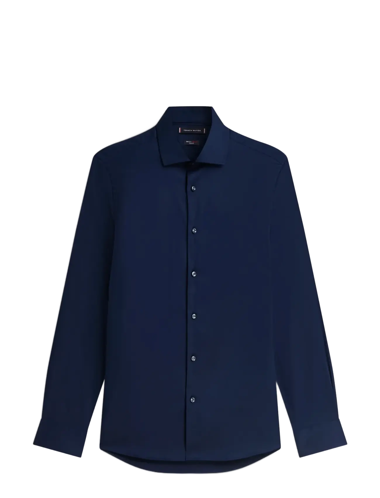 TOMMY HILFIGER Dc Flex Collar Solid Shirt Blau - R/43 - Herren