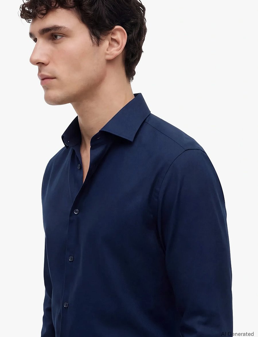 Tommy Hilfiger - NY FLEX COLLAR SOLID SHIRT - formelle hemden - navy iris - 3