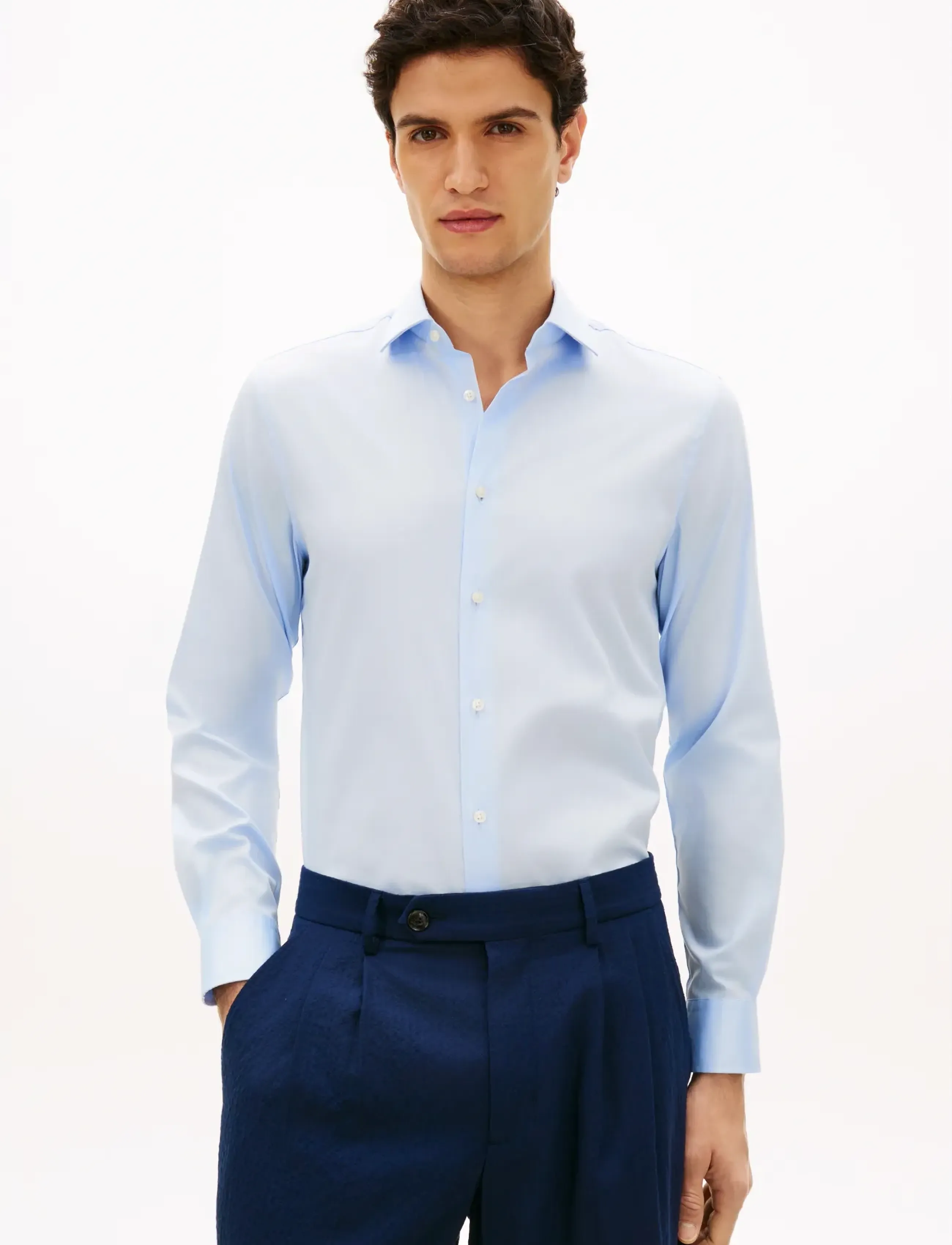 Tommy Hilfiger DC FLEX COLLAR SOLID SHIRT - Särgid - SWEET BLUE / blue