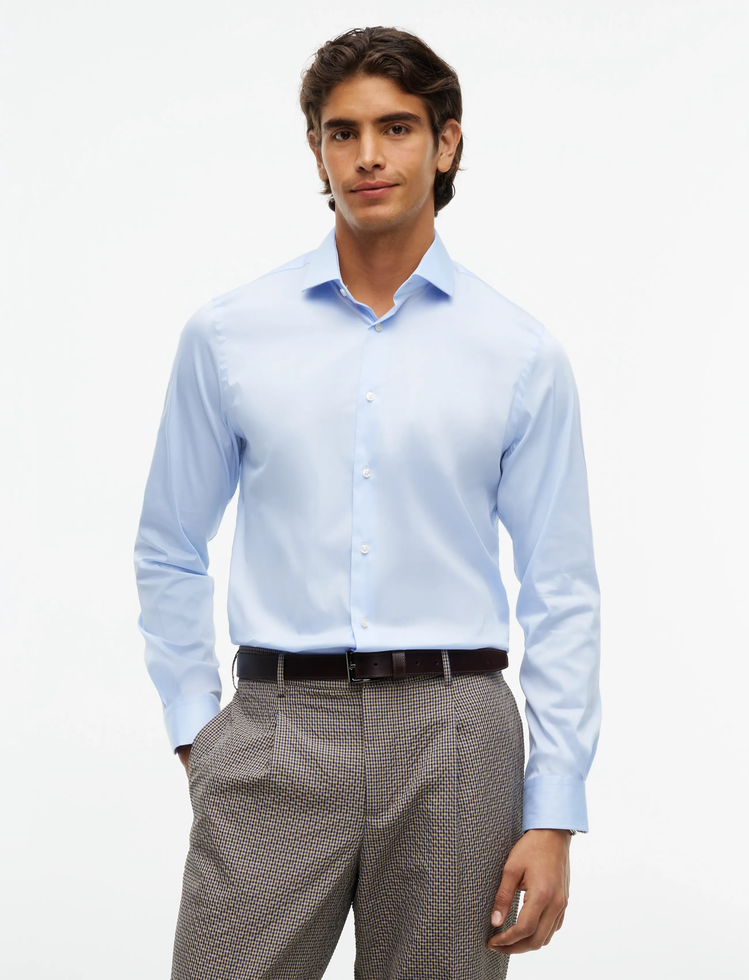 Tommy Hilfiger NY FLEX COLLAR SOLID SHIRT - Särgid - SWEET BLUE / blue