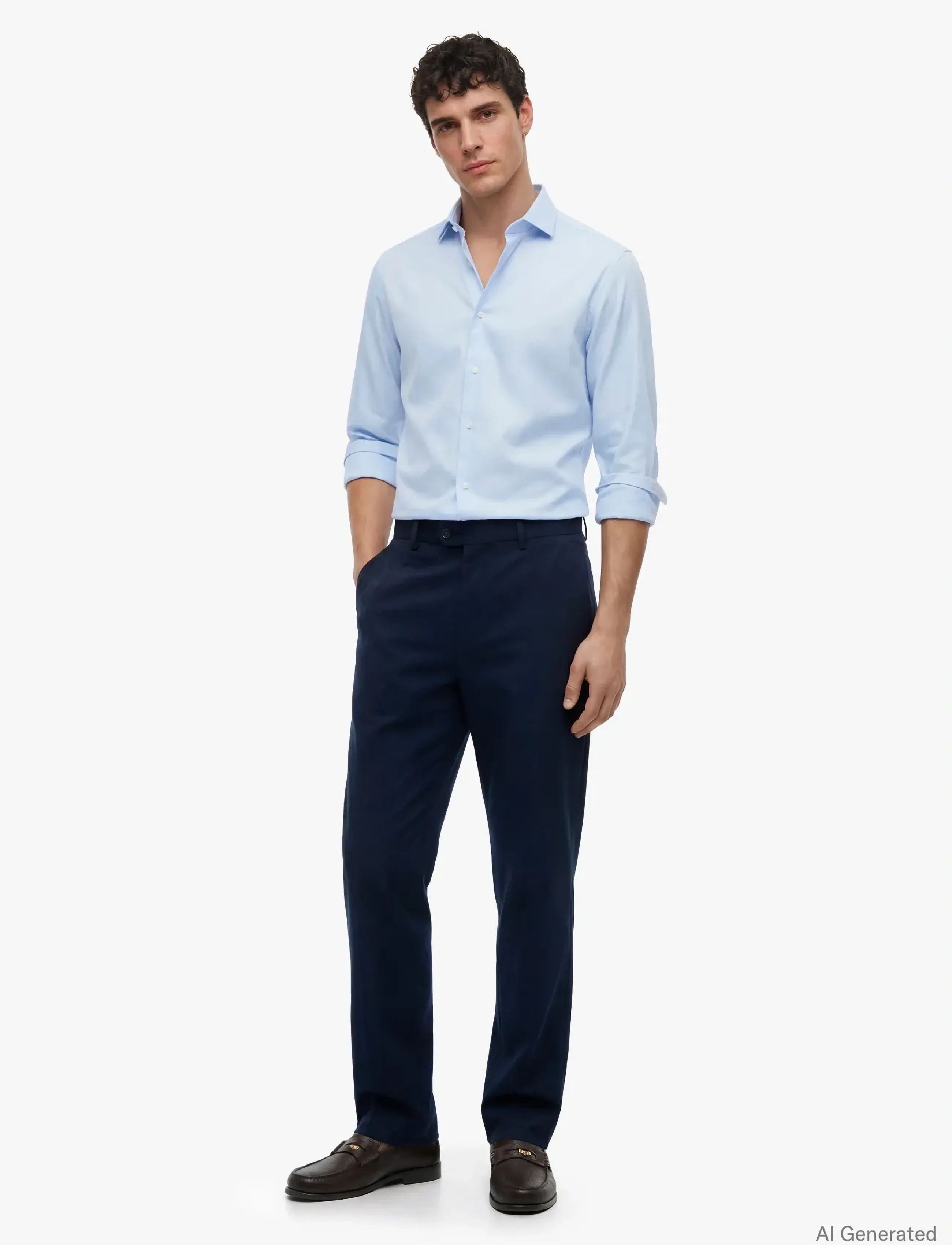 Tommy Hilfiger - DC FLEX COLLAR SOLID SHIRT - formal shirts - sweet blue - 4