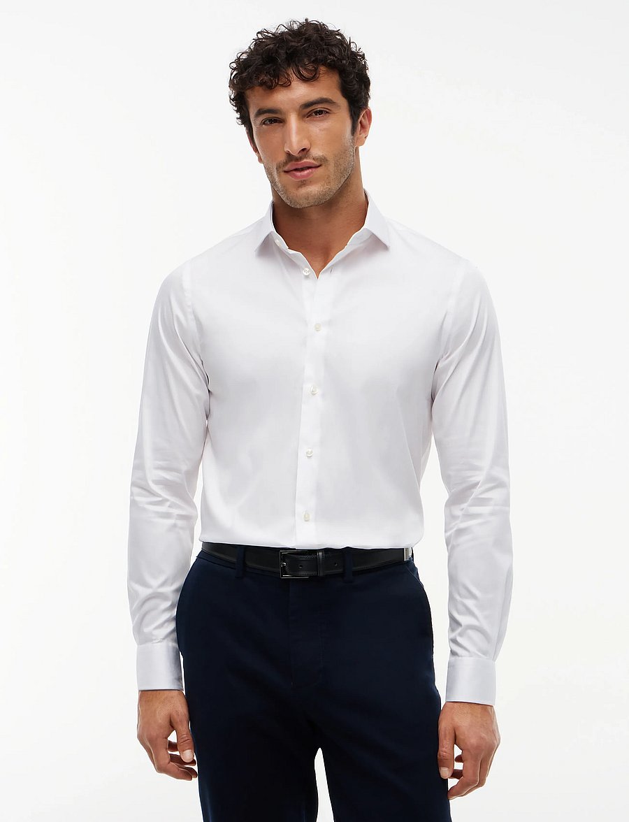 Tommy Hilfiger - NY FLEX COLLAR SOLID SHIRT - formelle skjorter - white - 0