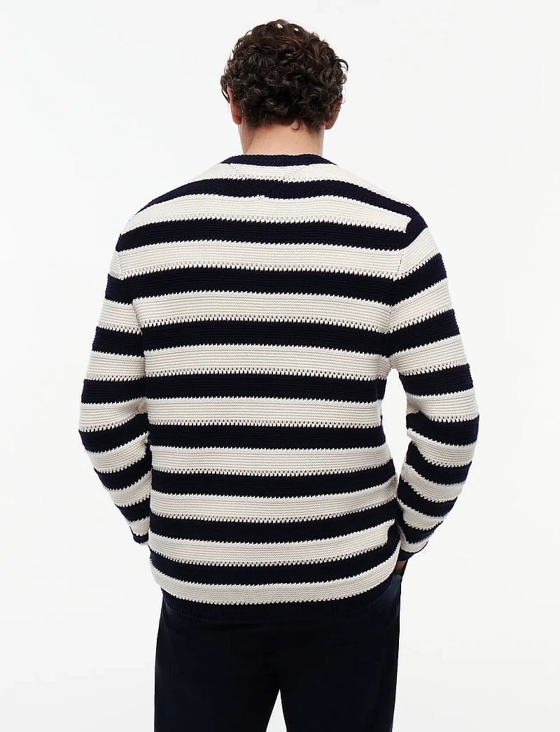 Tommy Hilfiger - CROCHET BLOCK STRIPE CREW NECK - rund hals - desert sky ivory petal - 2
