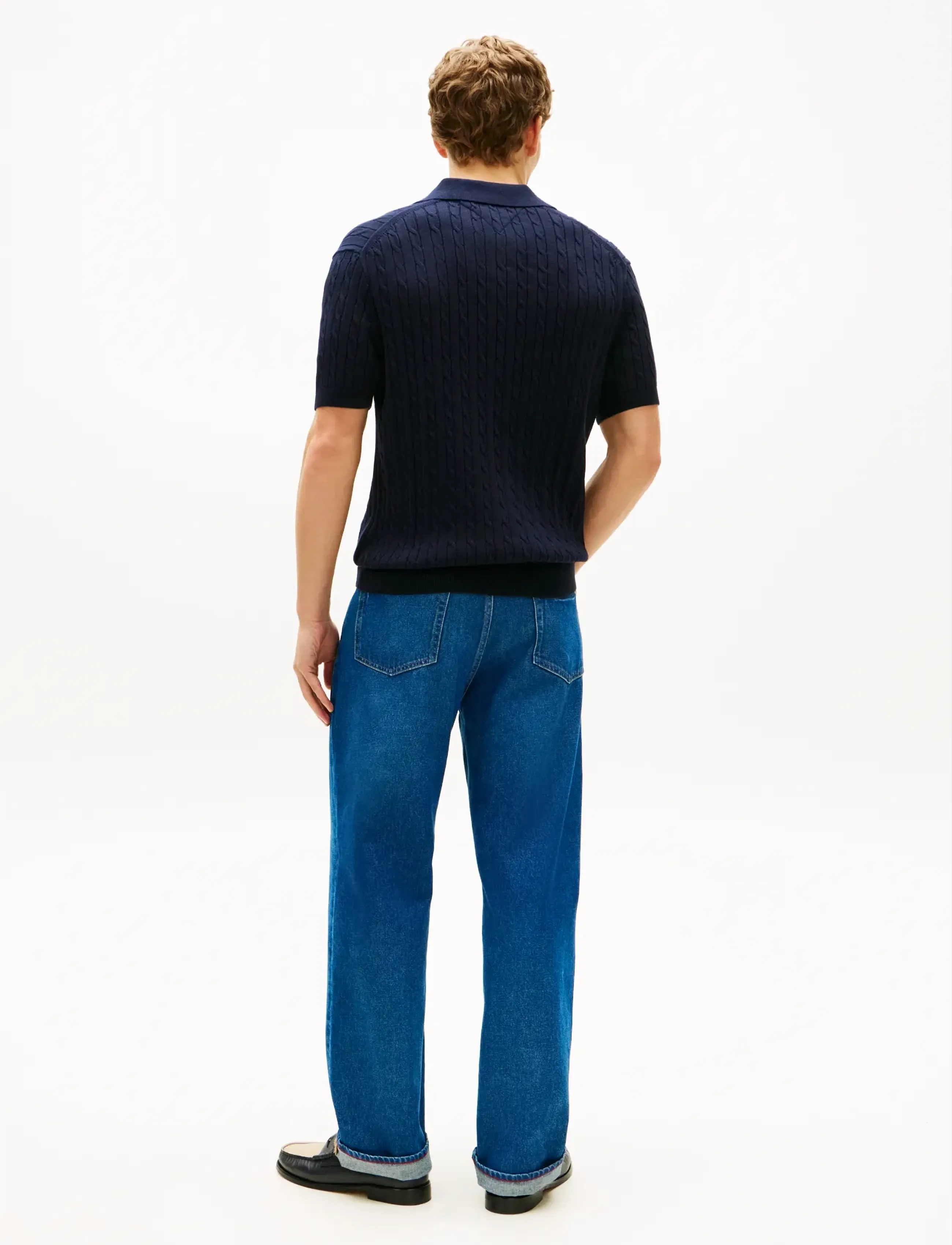 Tommy Hilfiger - CABLE SHORT SLEEVE POLO - polostrik - desert sky - 2