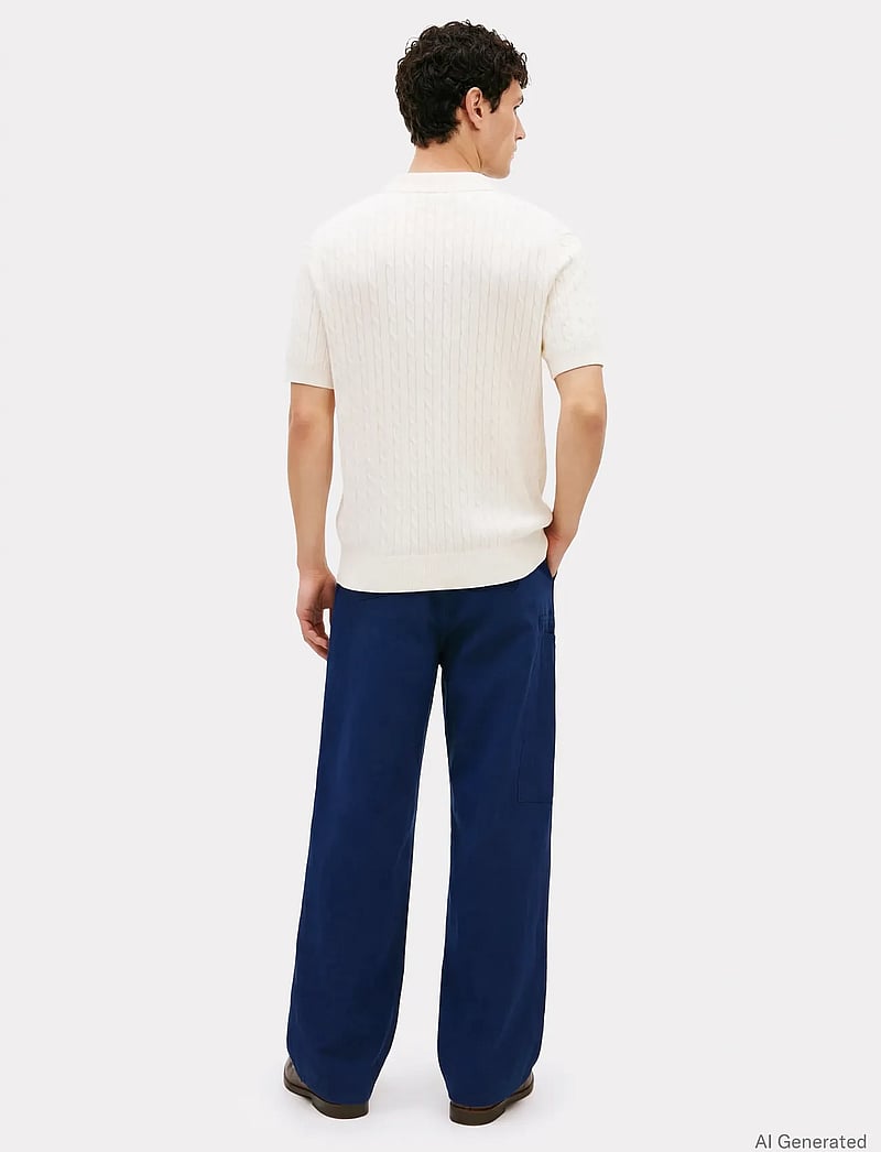 Tommy Hilfiger - CABLE SHORT SLEEVE POLO - kootud polosärgid - ivory petal - 2