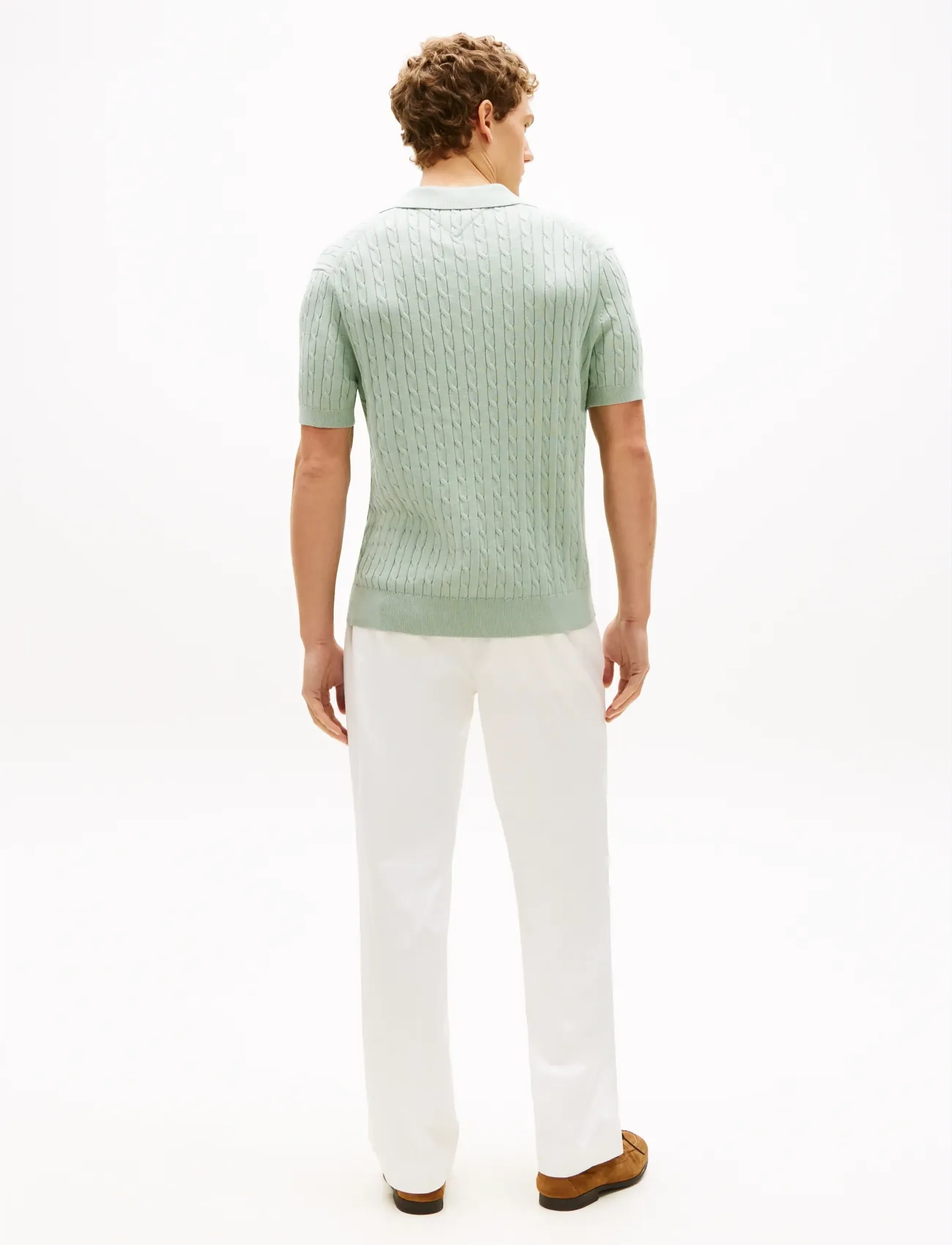 TOMMY HILFIGER Cable Short Sleeve Polo pikéer herr – bild 2