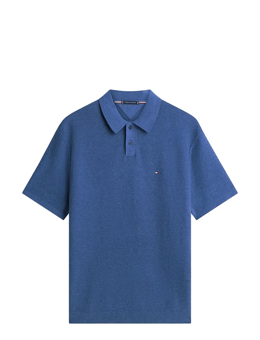 Tommy Hilfiger - COOL TOUCH STRUCTURE SS POLO - kootud polosärgid - aegean sea heather - 1