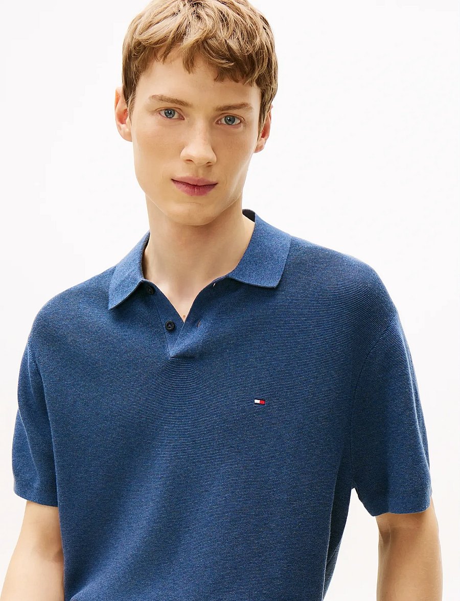 Tommy Hilfiger - COOL TOUCH STRUCTURE SS POLO - kootud polosärgid - aegean sea heather - 4