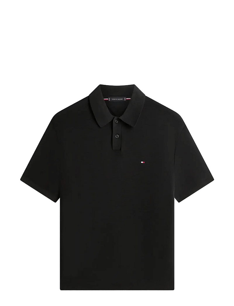 Tommy Hilfiger - COOL TOUCH STRUCTURE SS POLO - kootud polosärgid - black - 1