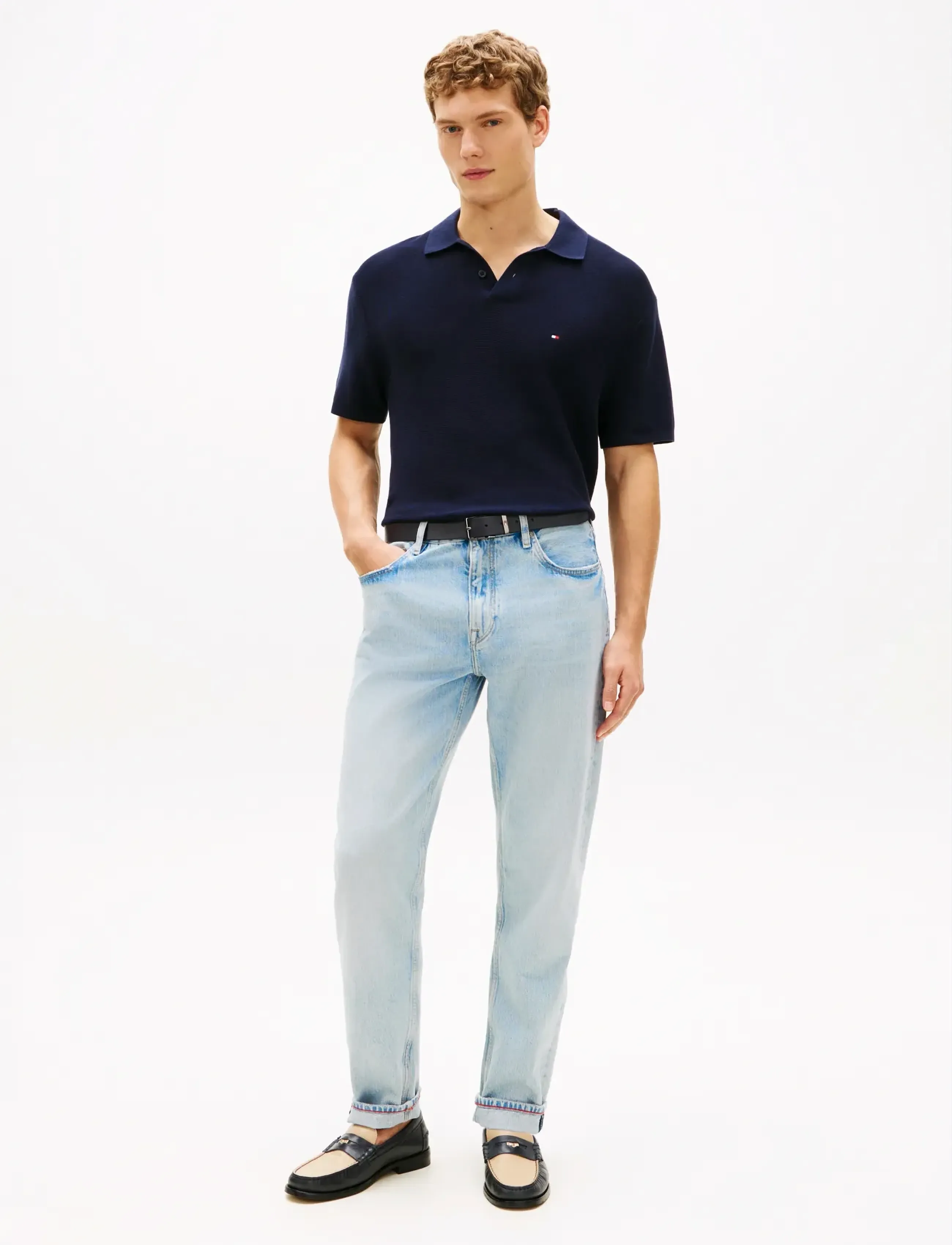 Tommy Hilfiger - COOL TOUCH STRUCTURE SS POLO - knitted polos - desert sky - 3
