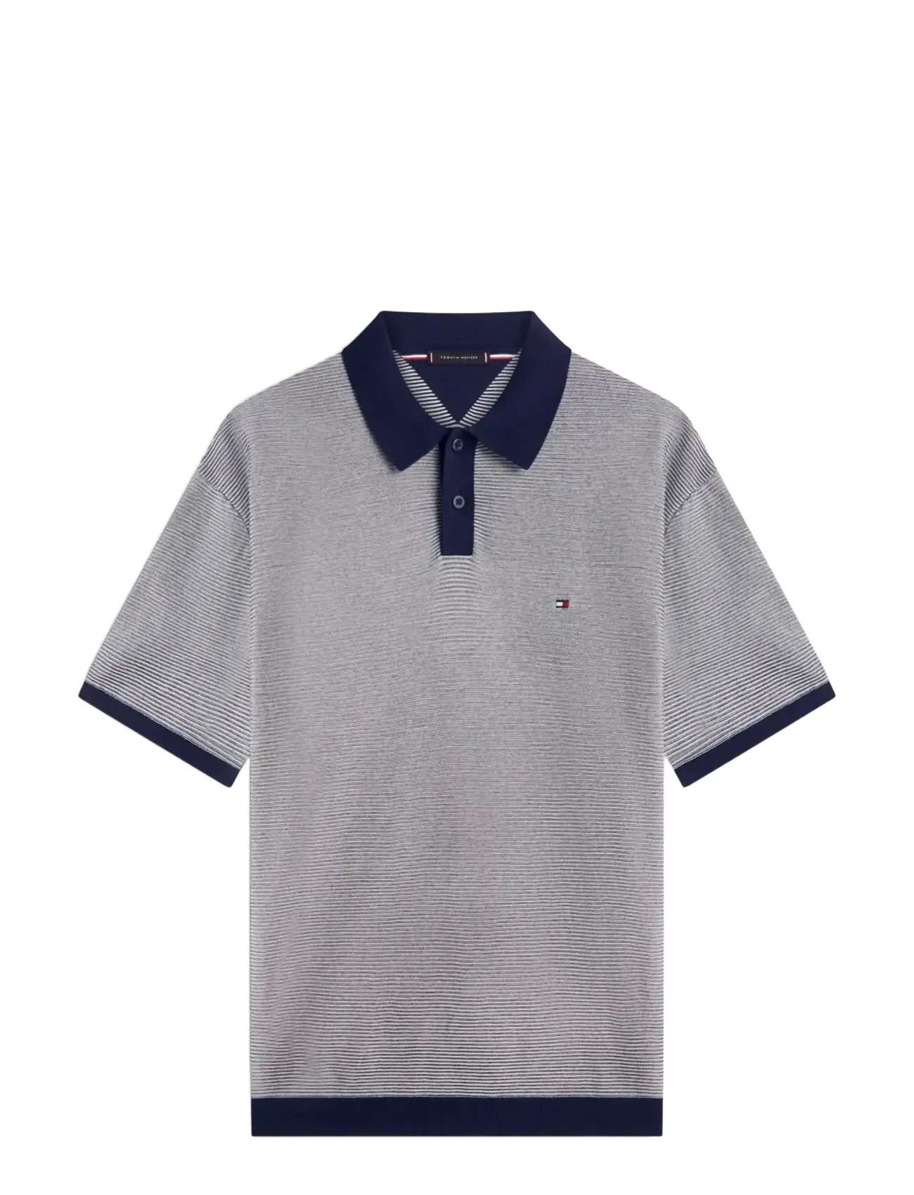 TOMMY HILFIGER Cool Touch Structure Ss Polo Navy - L - Herren