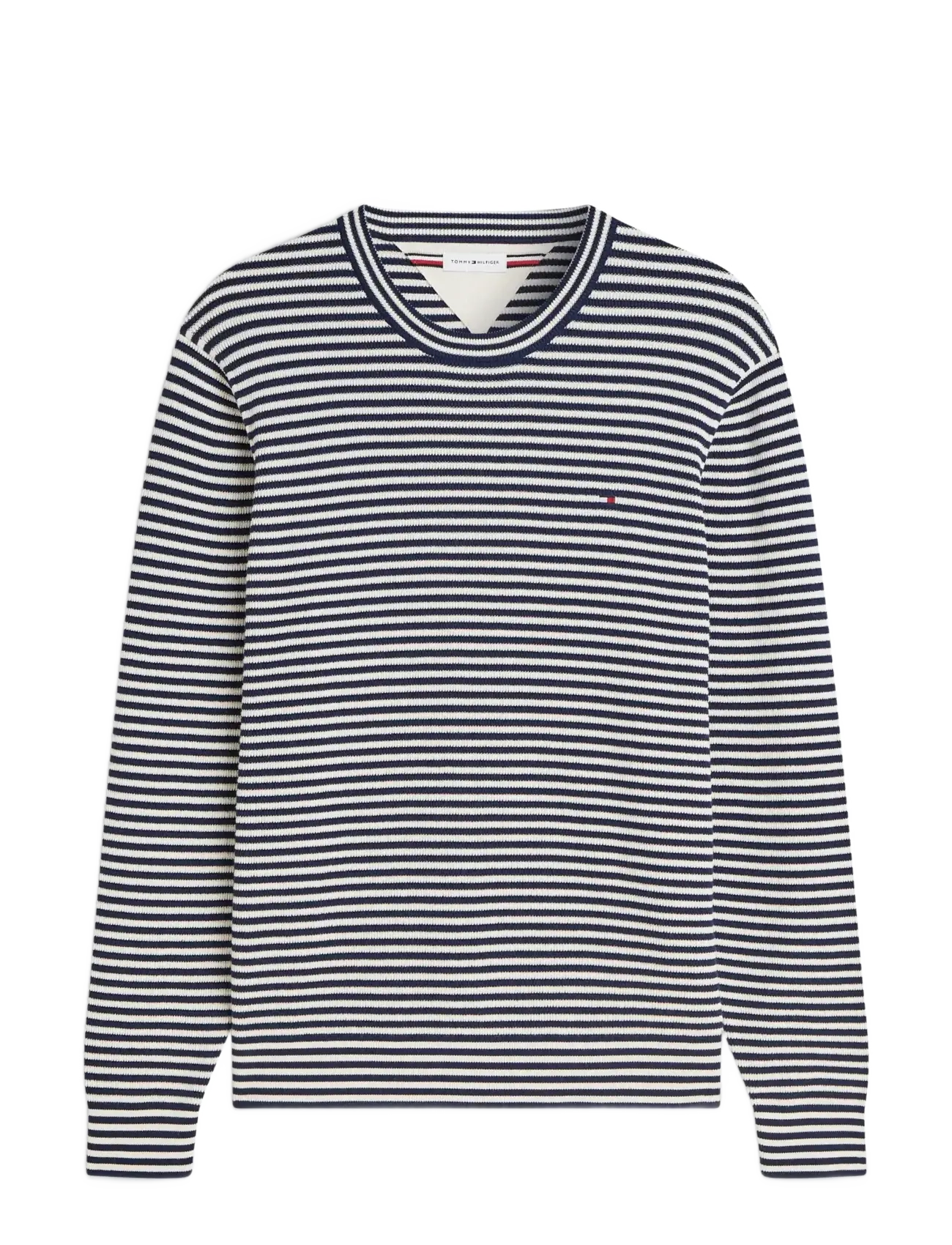 Tommy Hilfiger SEASONAL STRUCTURE CREW NECK - Tommy Hilfiger - CARBON NAVY  IVORY PETAL / navy