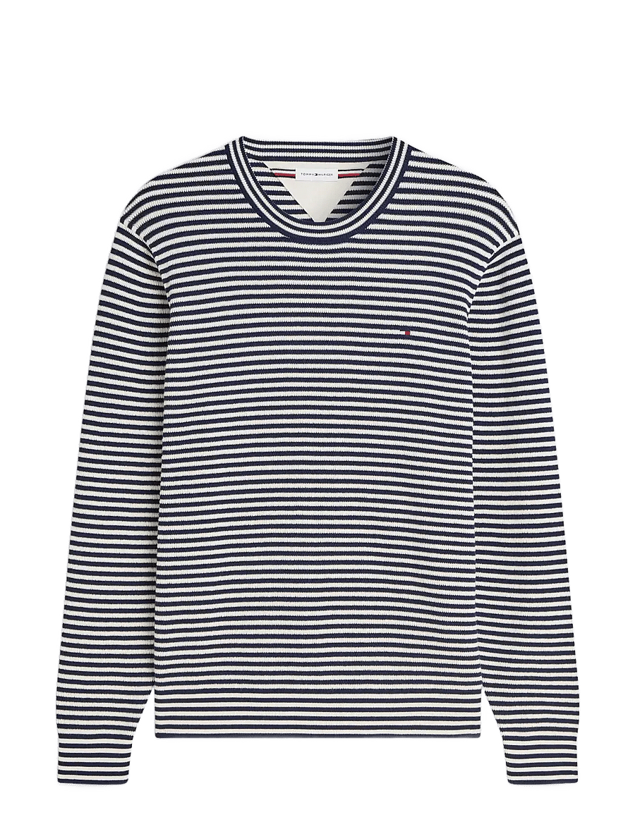 Tommy Hilfiger - SEASONAL STRUCTURE CREW NECK - rundhalsad - carbon navy ivory petal - 0