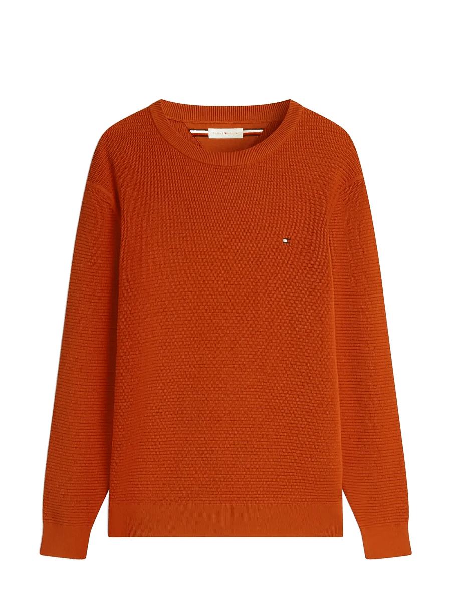 Tommy Hilfiger - SEASONAL STRUCTURE CREW NECK - rundhalsad - rusty ochre - 1