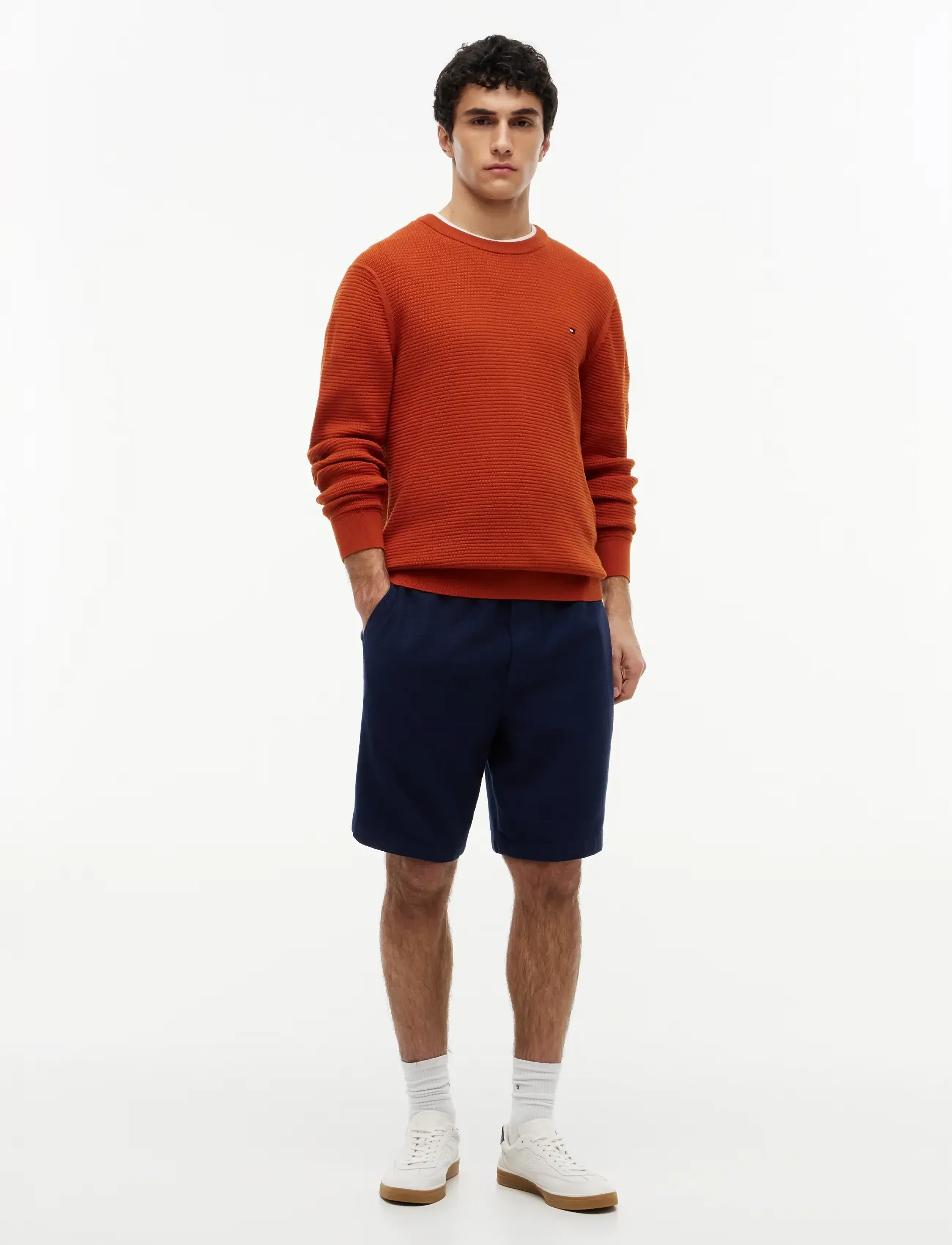 Tommy Hilfiger - SEASONAL STRUCTURE CREW NECK - rundhalsad - rusty ochre - 4