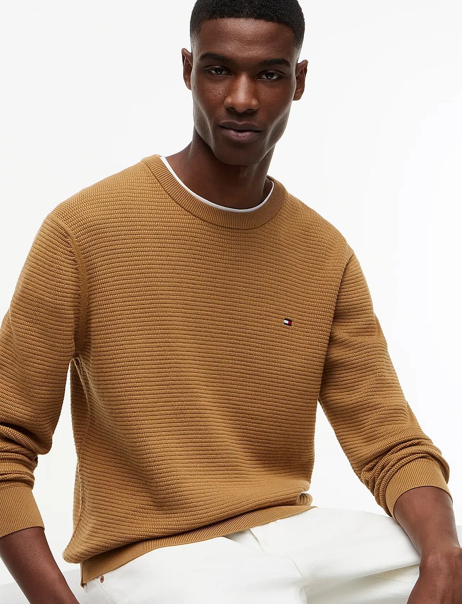 Tommy Hilfiger - SEASONAL STRUCTURE CREW NECK - rundhalsad - sahara - 3