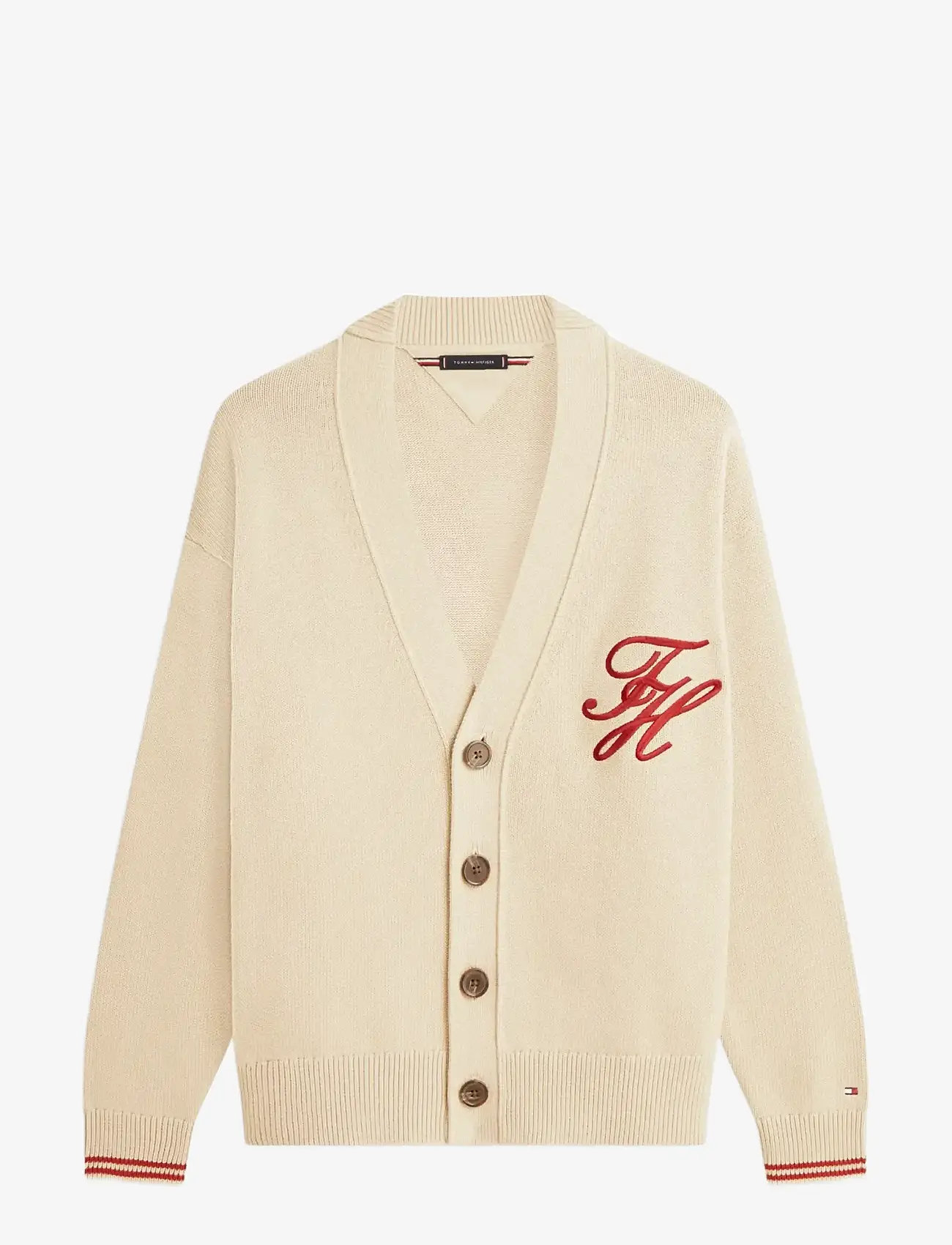 Tommy Hilfiger - CHUNKY COTTON CARDIGAN - cardigans - sandalwood - 1