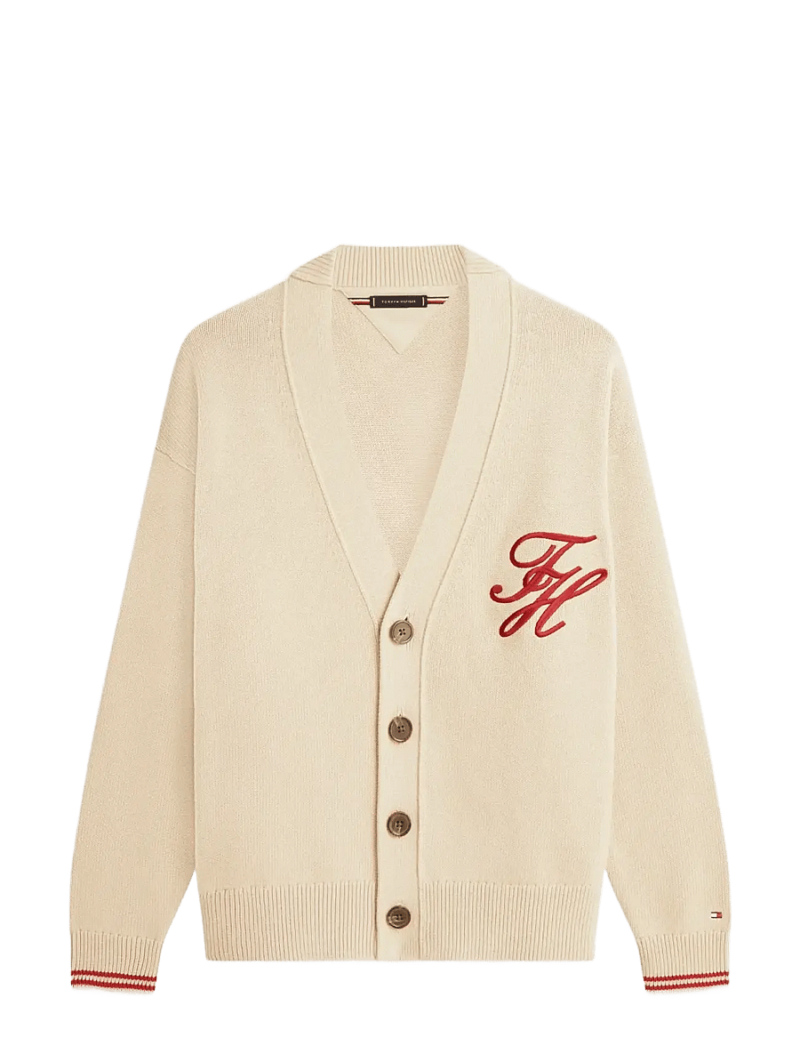 Tommy Hilfiger - CHUNKY COTTON CARDIGAN - cardigans - sandalwood - 1
