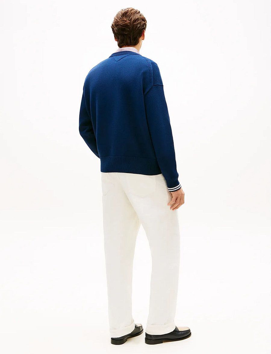 Tommy Hilfiger - CHUNKY COTTON CREW NECK - rundhals - carbon navy - 2